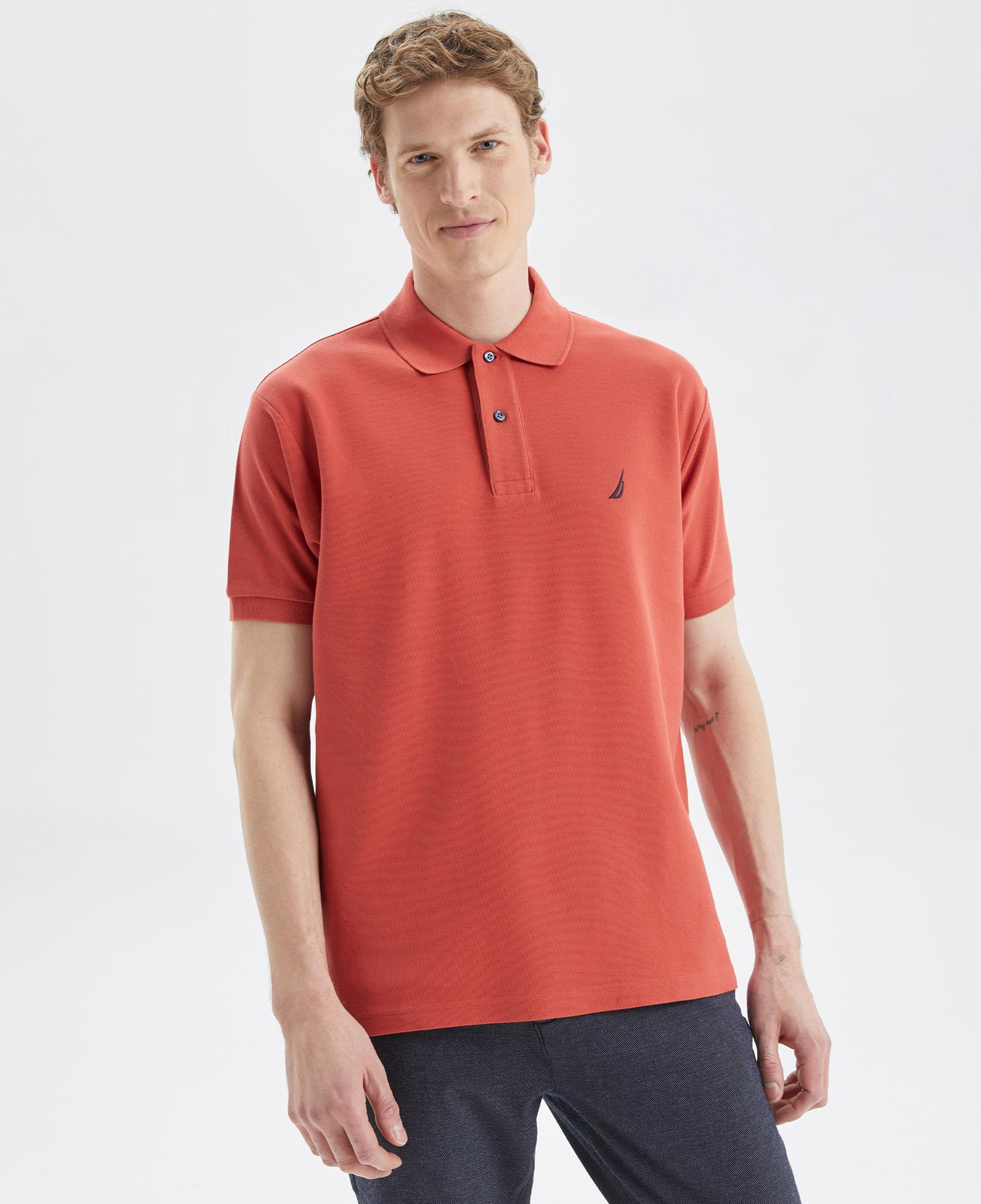 Nautica Erkek Kırmızı Classic Fit Kısa Kollu Polo Yaka T-Shirt
