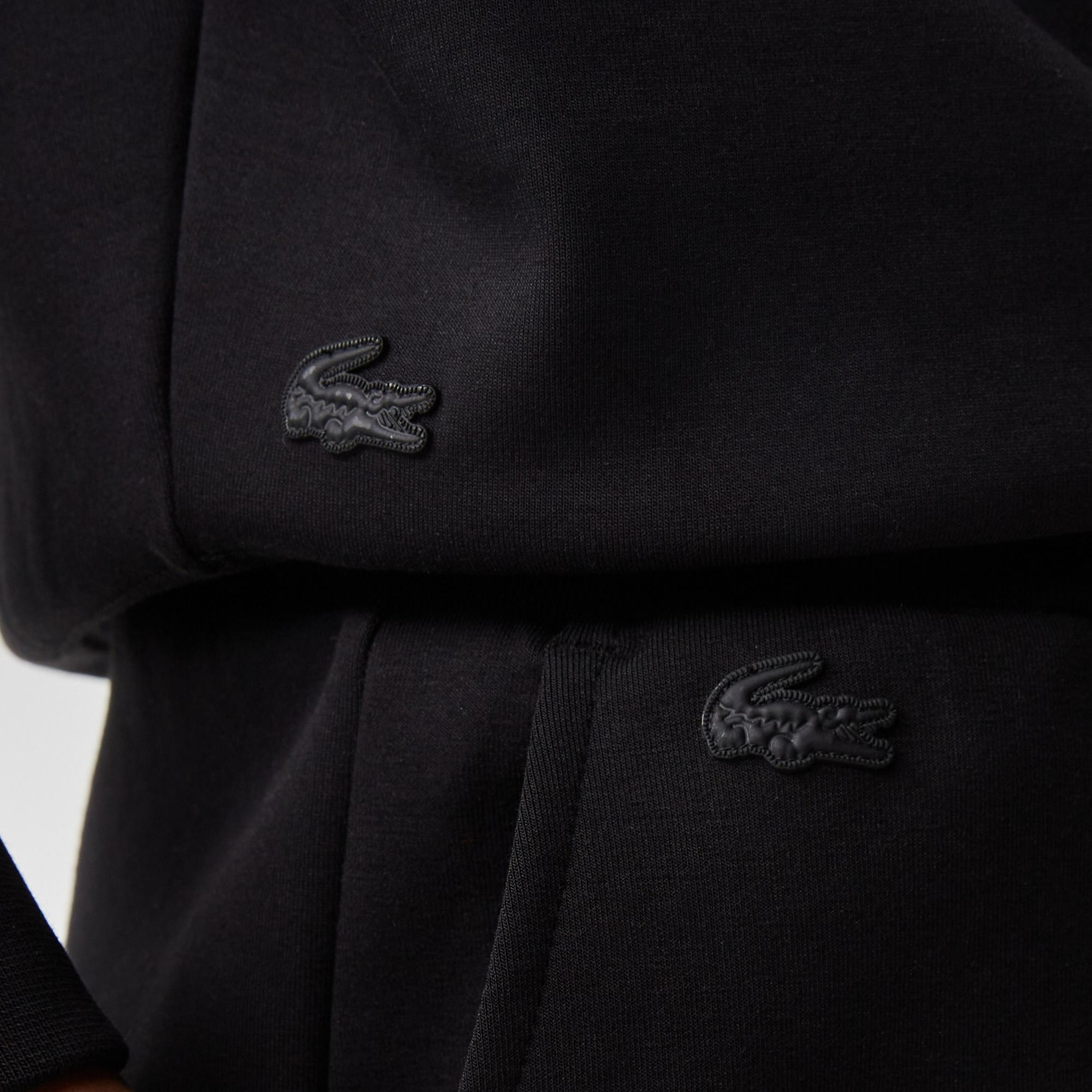 Kadın Slim Fit Baskılı Siyah Eşofman Altı