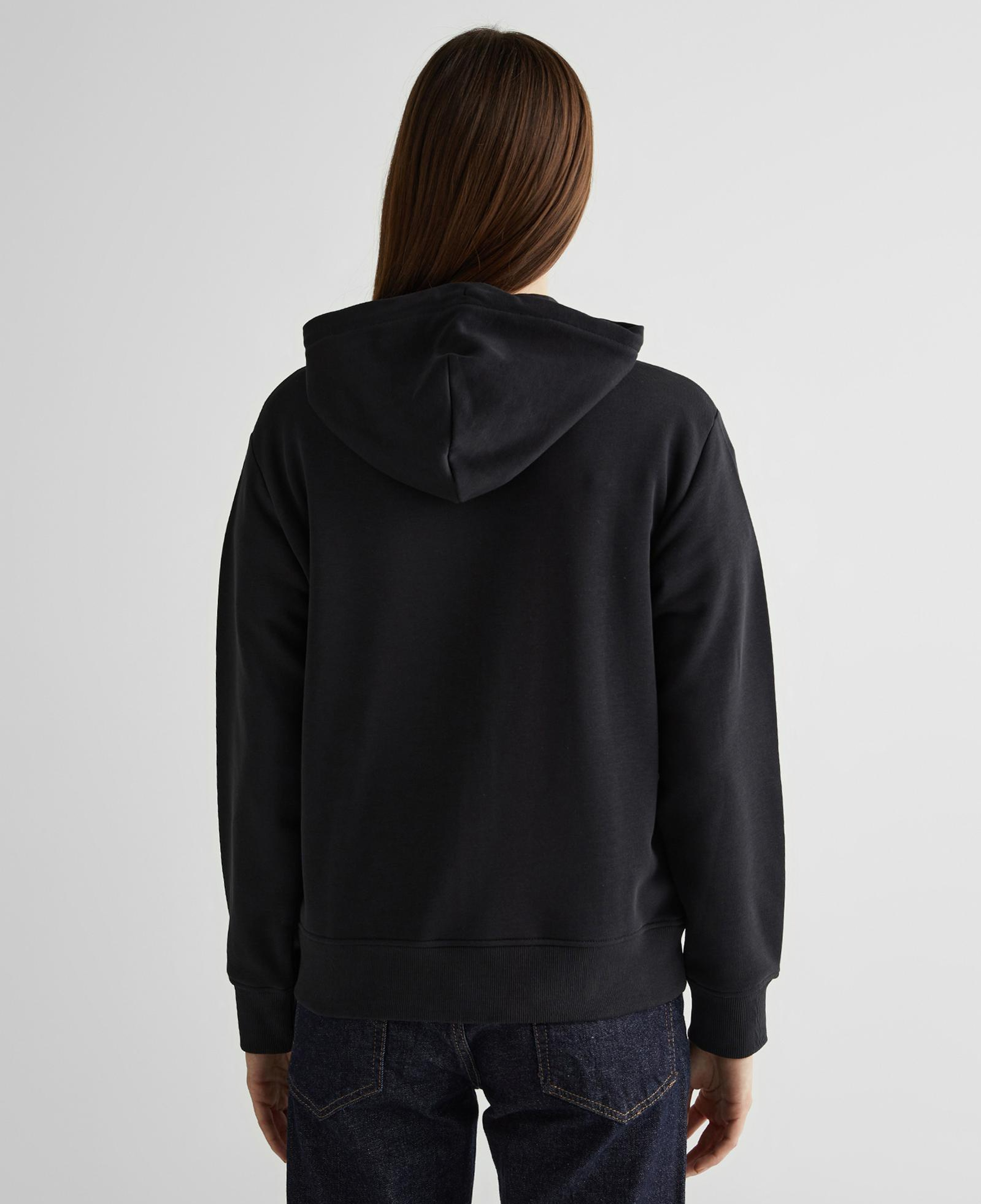 GANT Kadın Siyah Relaxed Fit Kapüşonlu Sweatshirt