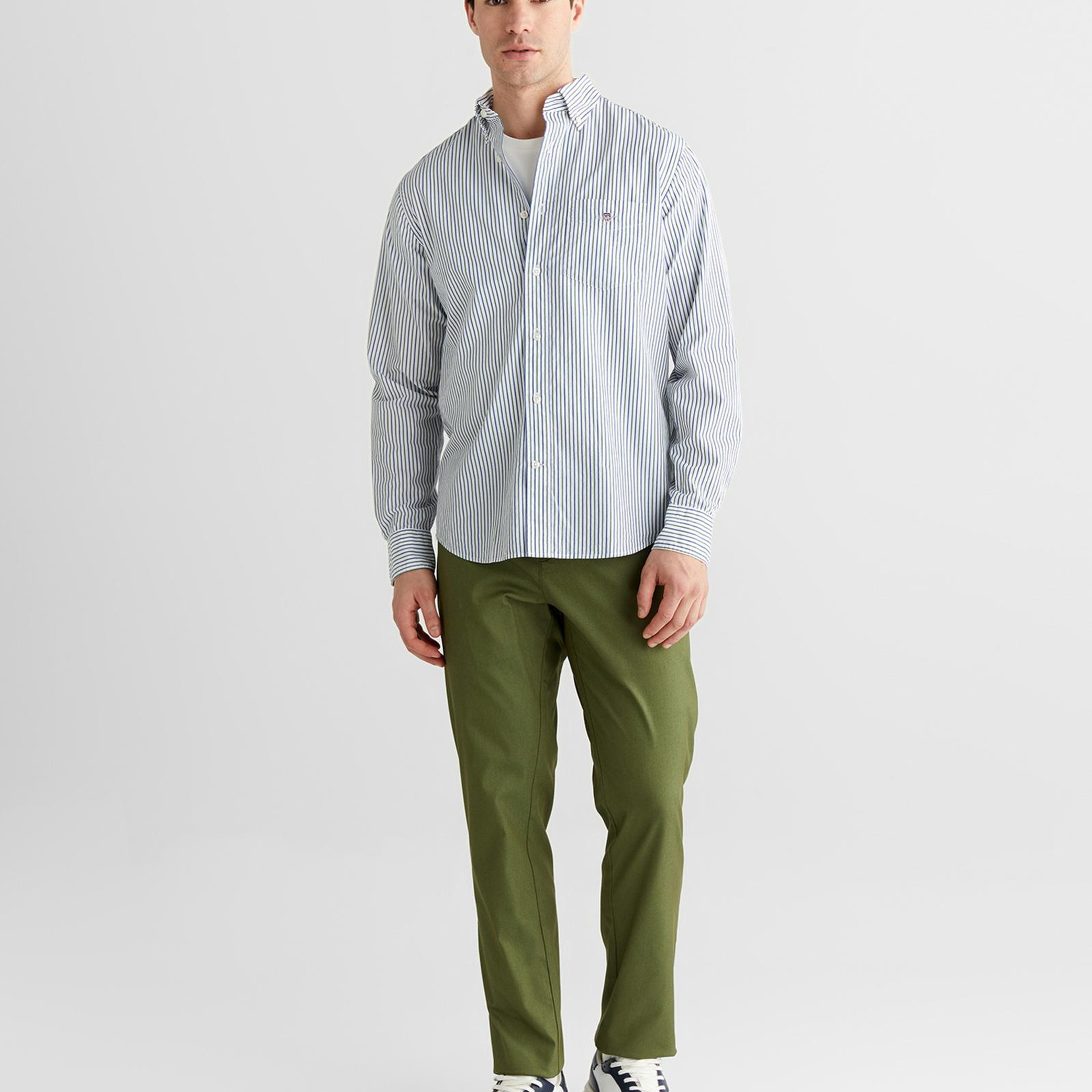 GANT Erkek Yeşil Slim Fit Pantolon