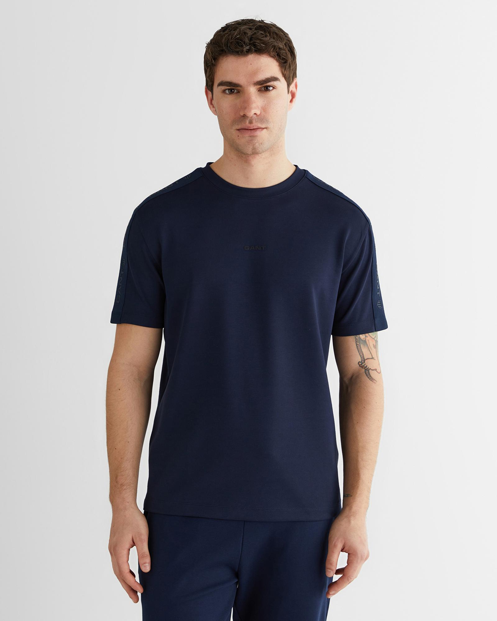 GANT Erkek Lacivert Baskılı Kısa Kollu T-Shirt