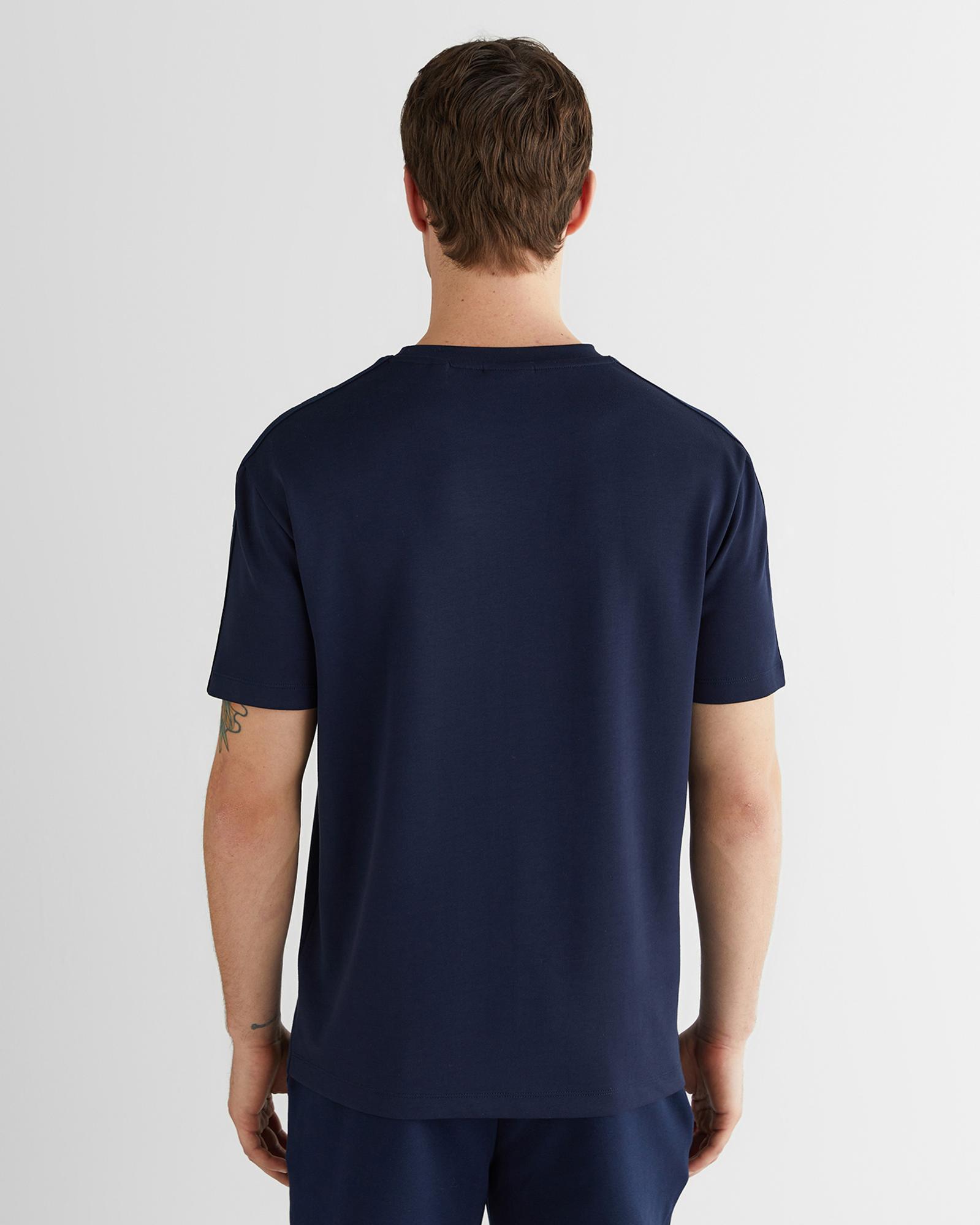 GANT Erkek Lacivert Baskılı Kısa Kollu T-Shirt