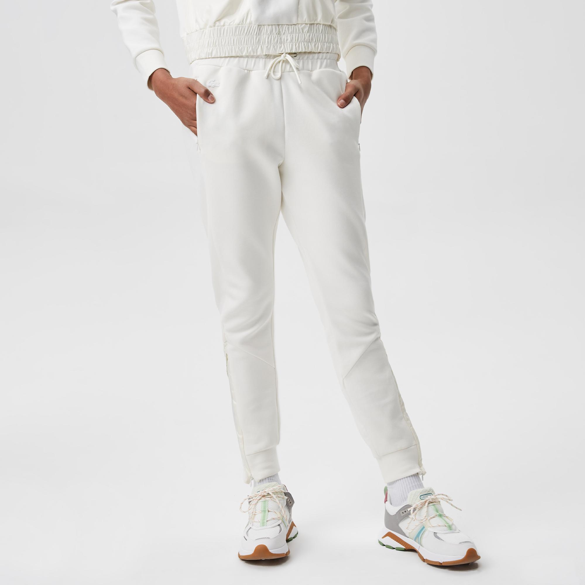 Kadın Regular Fit Baskılı Beyaz Eşofman Altı