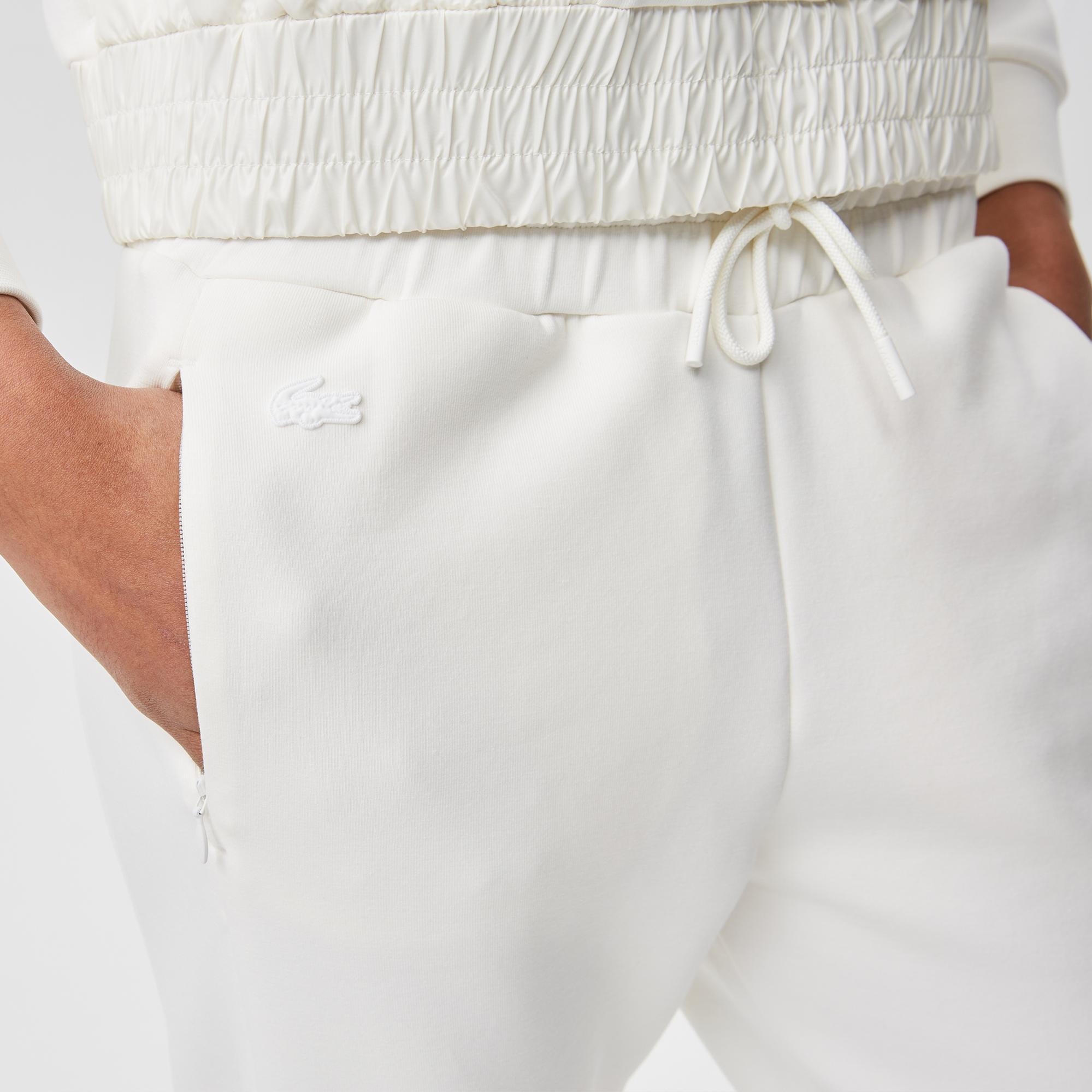 Kadın Regular Fit Baskılı Beyaz Eşofman Altı