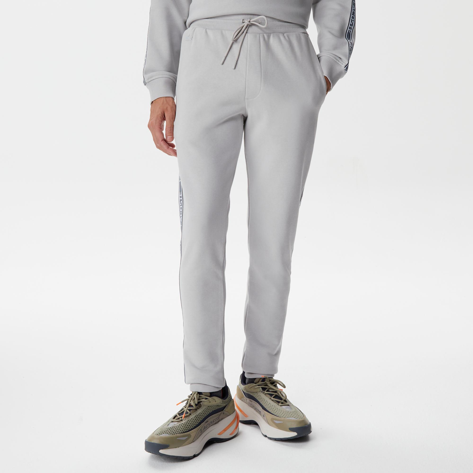 Erkek Relaxed Fit Baskılı Gri Eşofman Altı