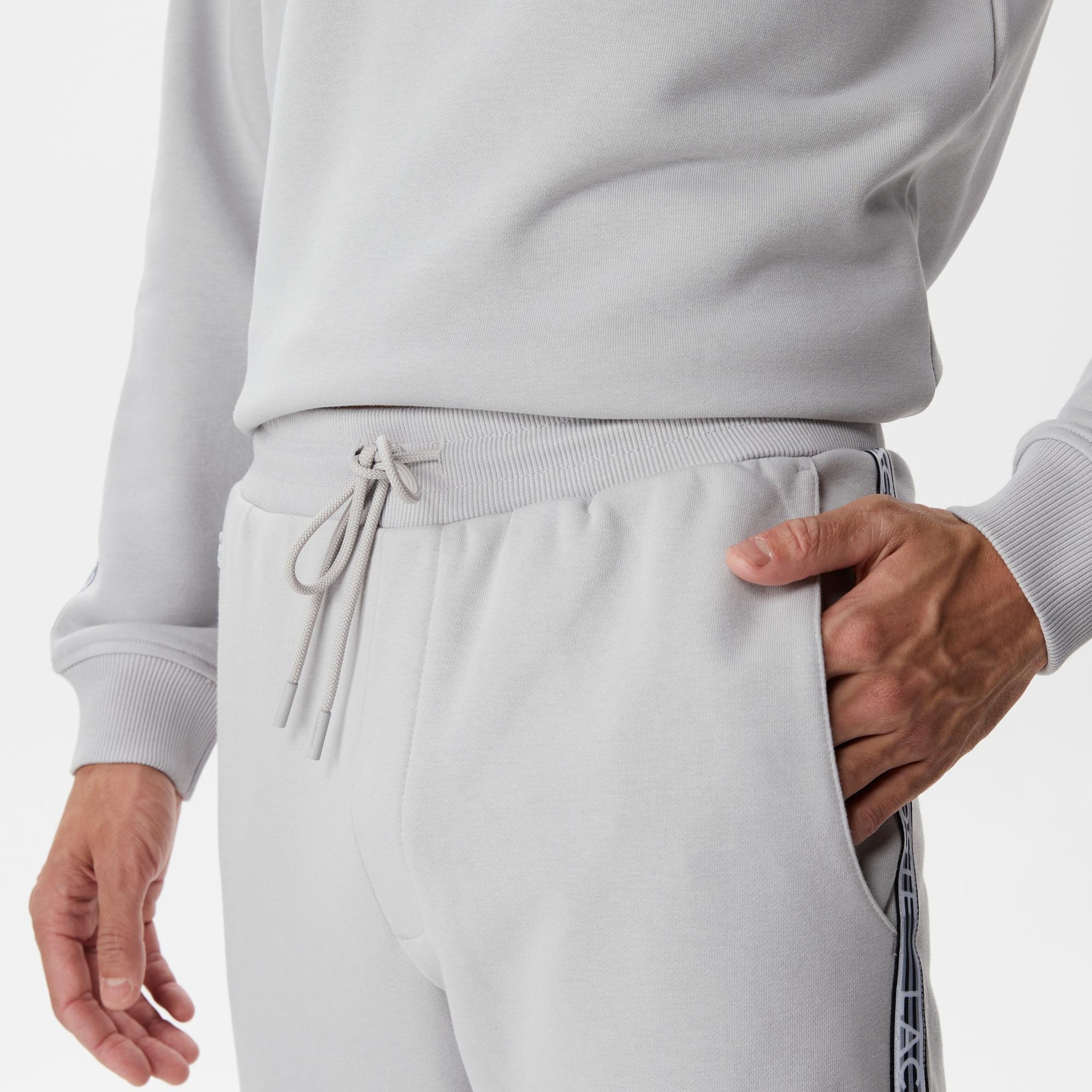 Erkek Relaxed Fit Baskılı Gri Eşofman Altı