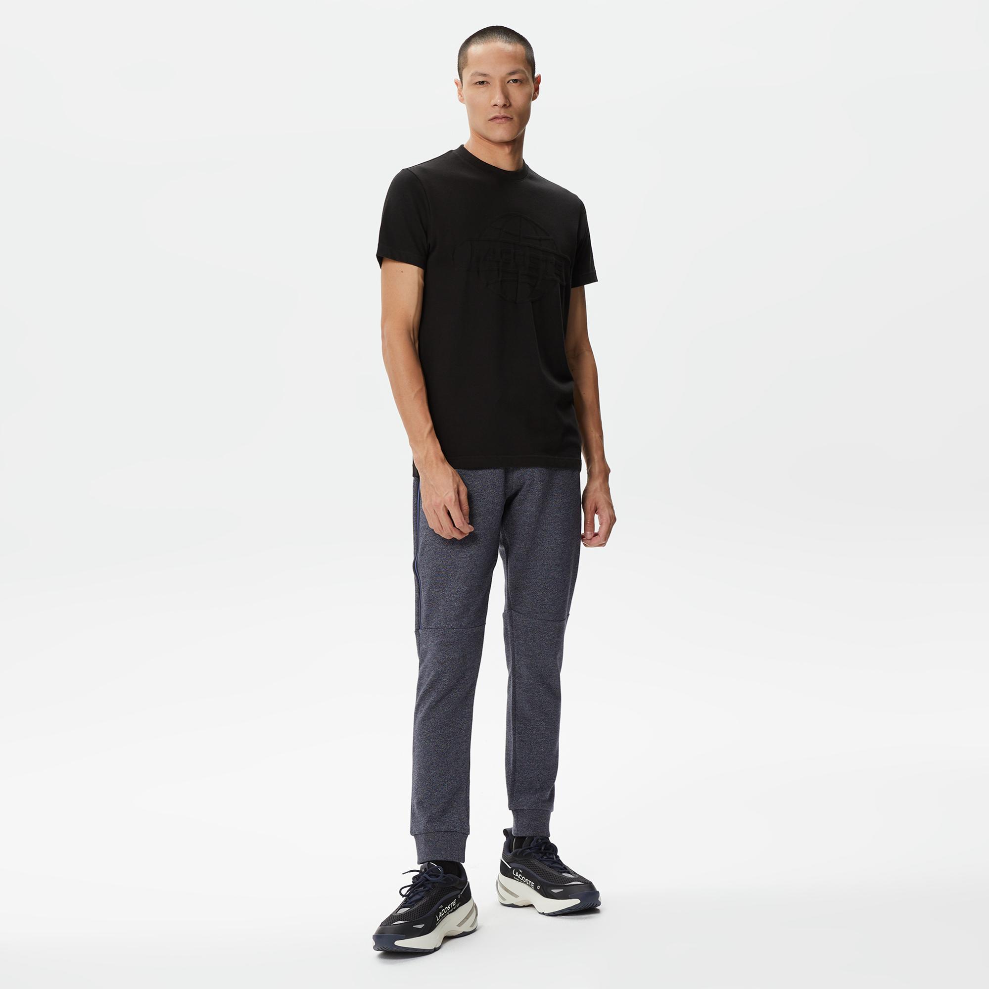 Erkek Slim Fit Renk Bloklu Lacivert Eşofman Altı