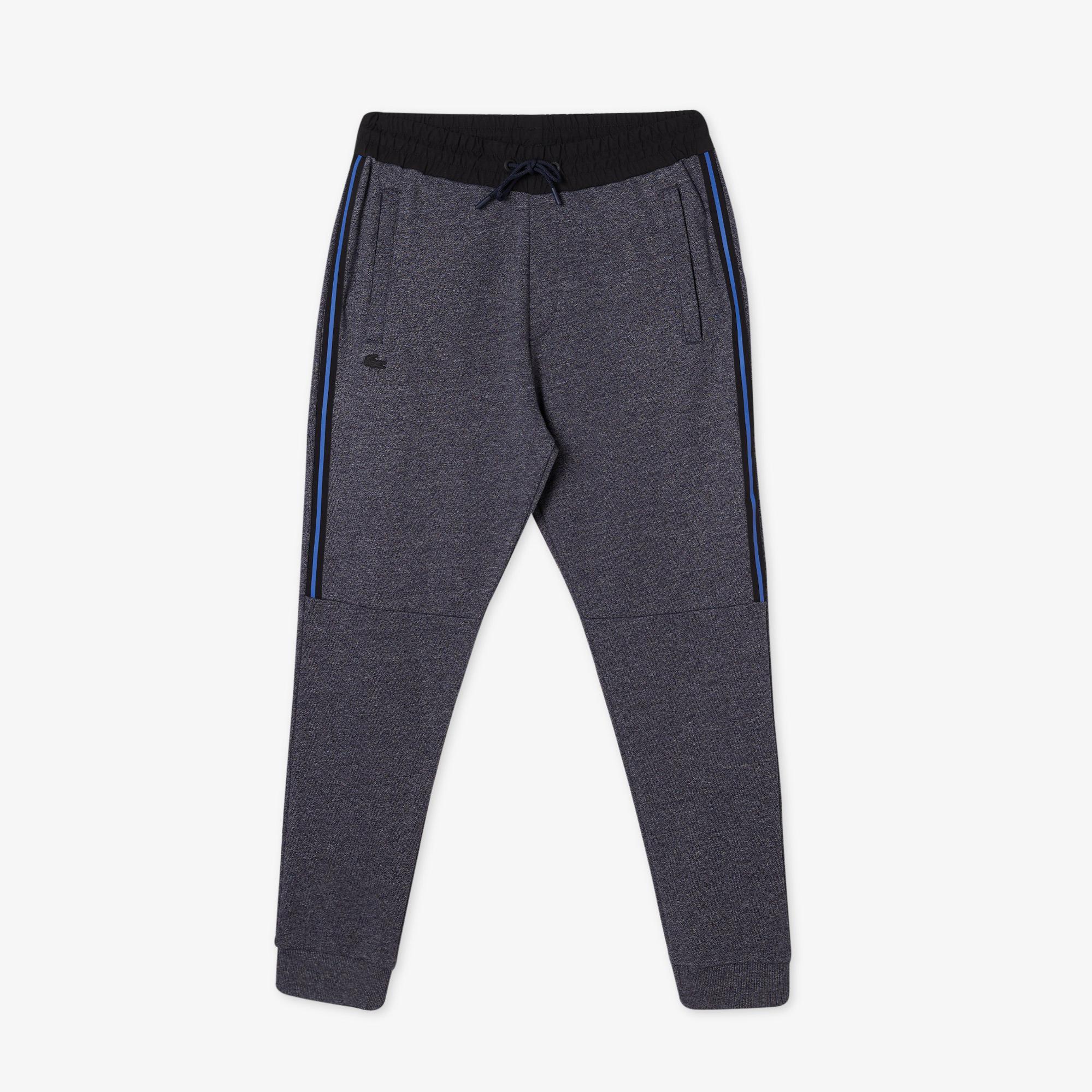 Erkek Slim Fit Renk Bloklu Lacivert Eşofman Altı