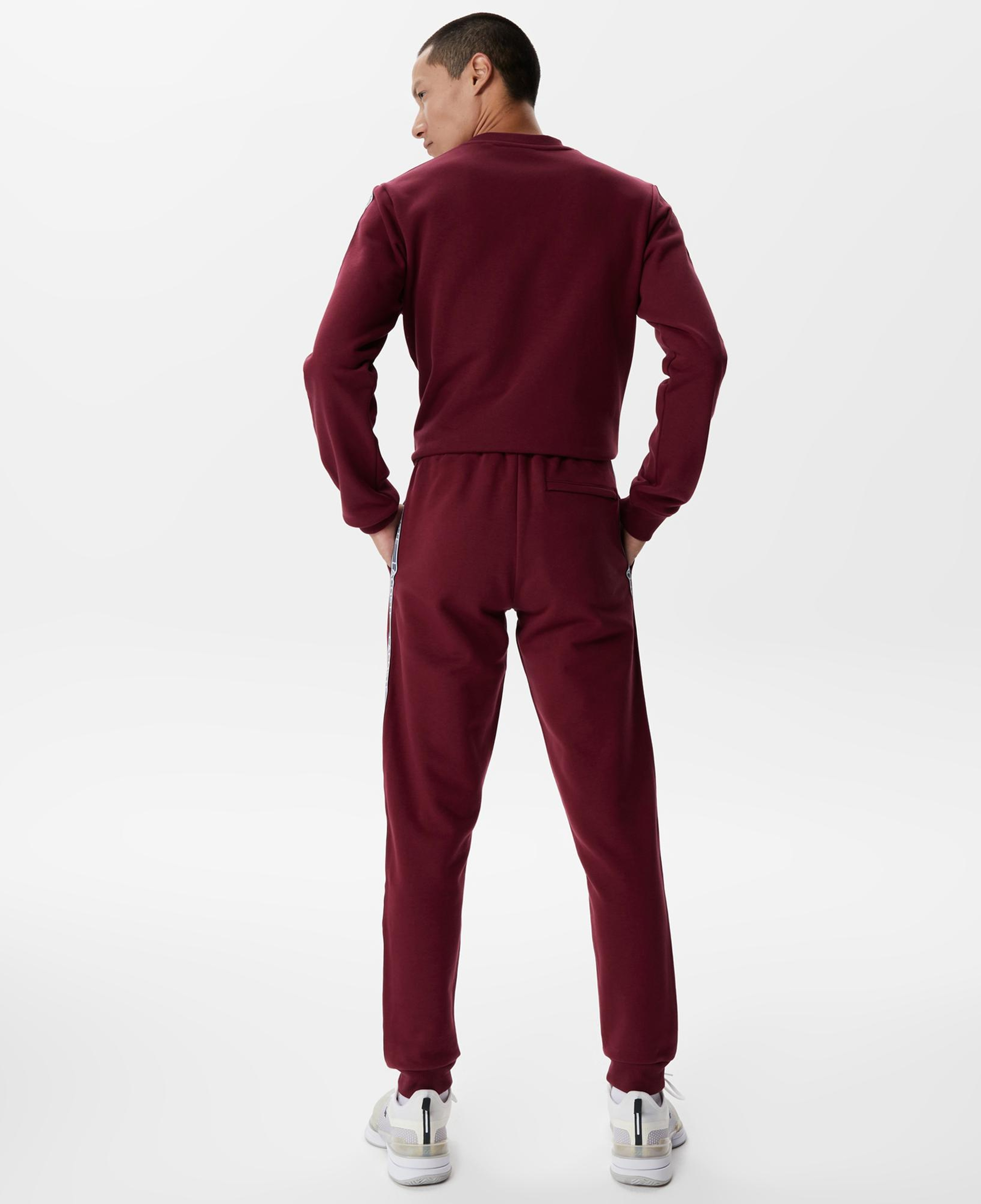Erkek Relaxed Fit Baskılı Bordo Eşofman Altı