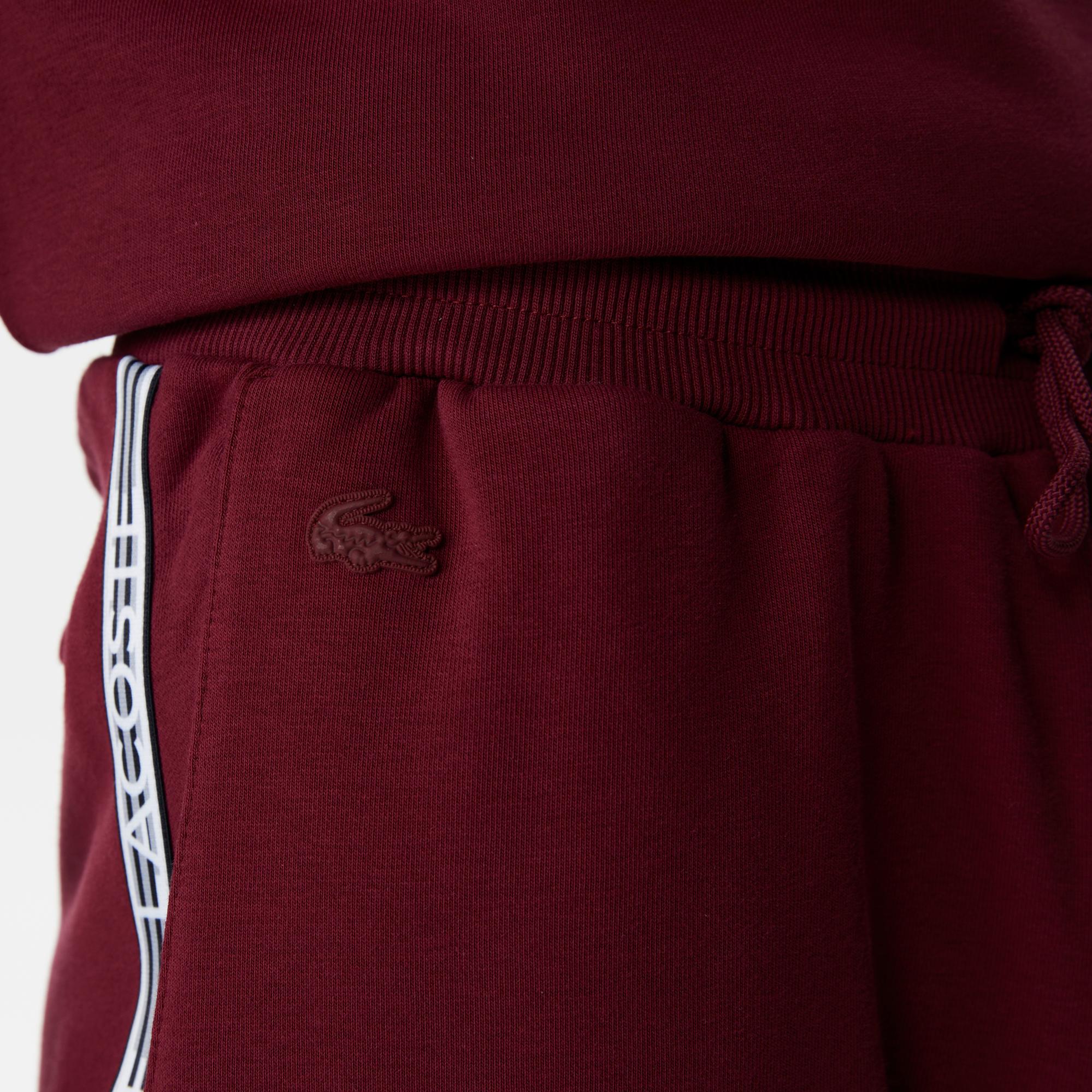 Erkek Relaxed Fit Baskılı Bordo Eşofman Altı