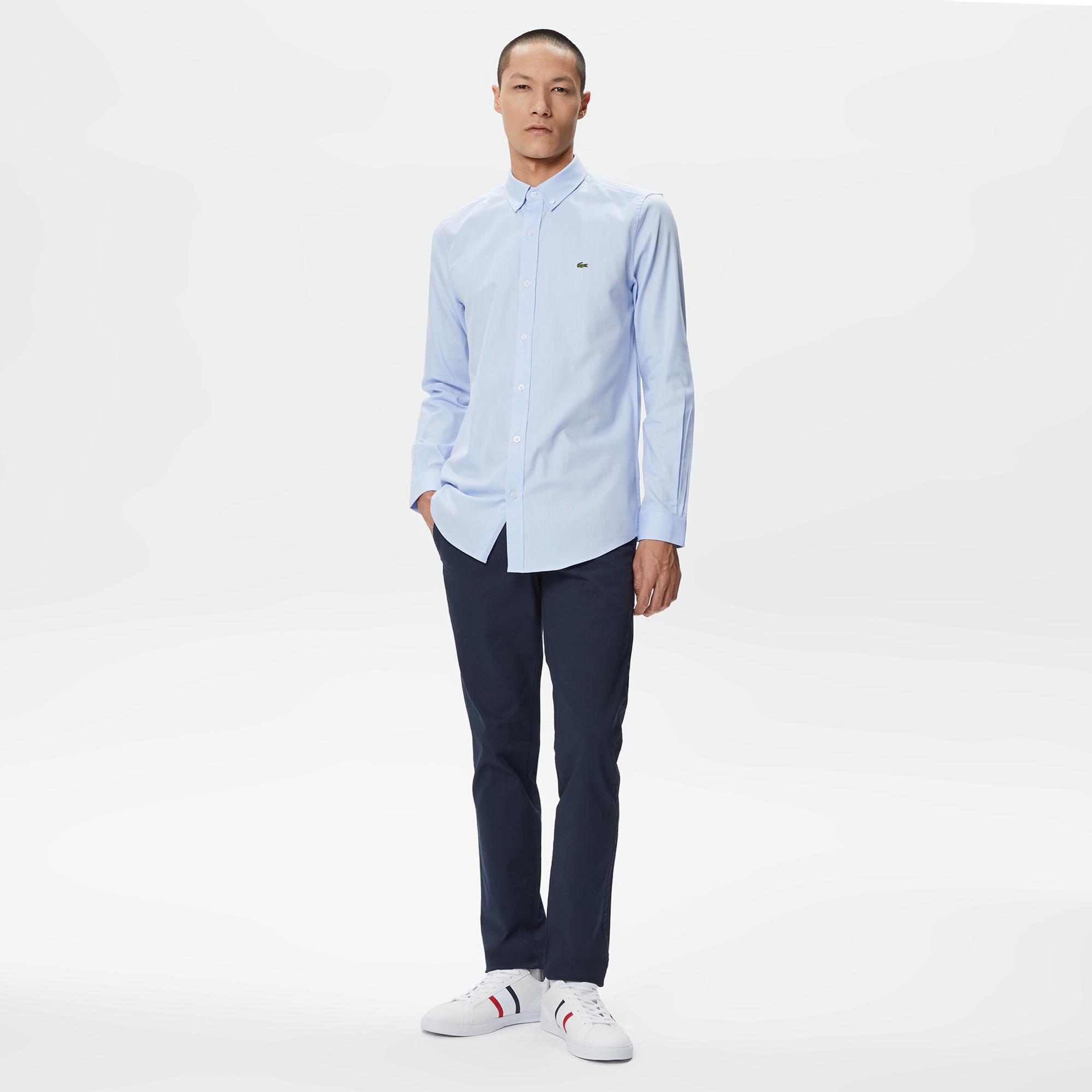 Erkek Slim Fit Baskılı Lacivert Pantolon