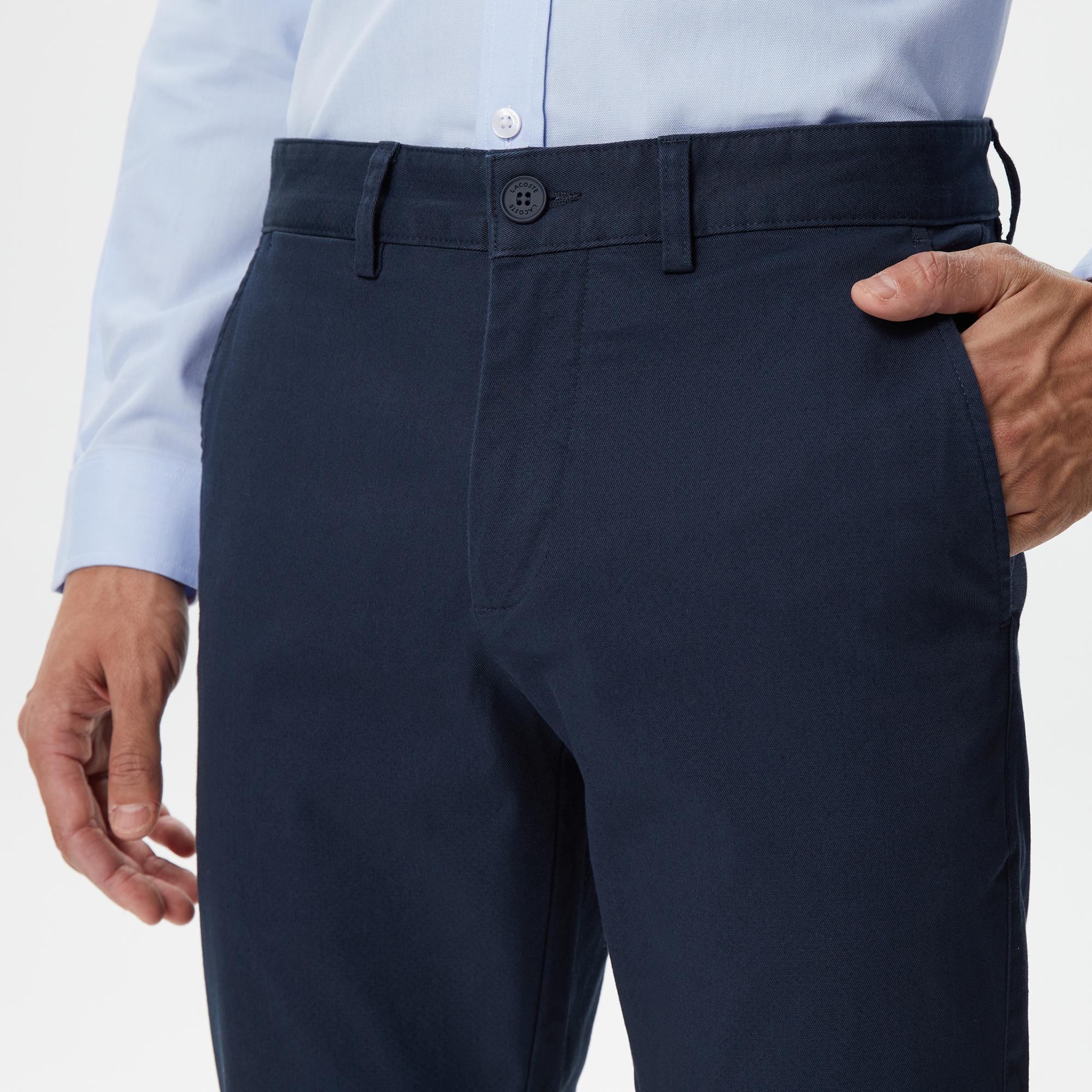 Erkek Slim Fit Baskılı Lacivert Pantolon