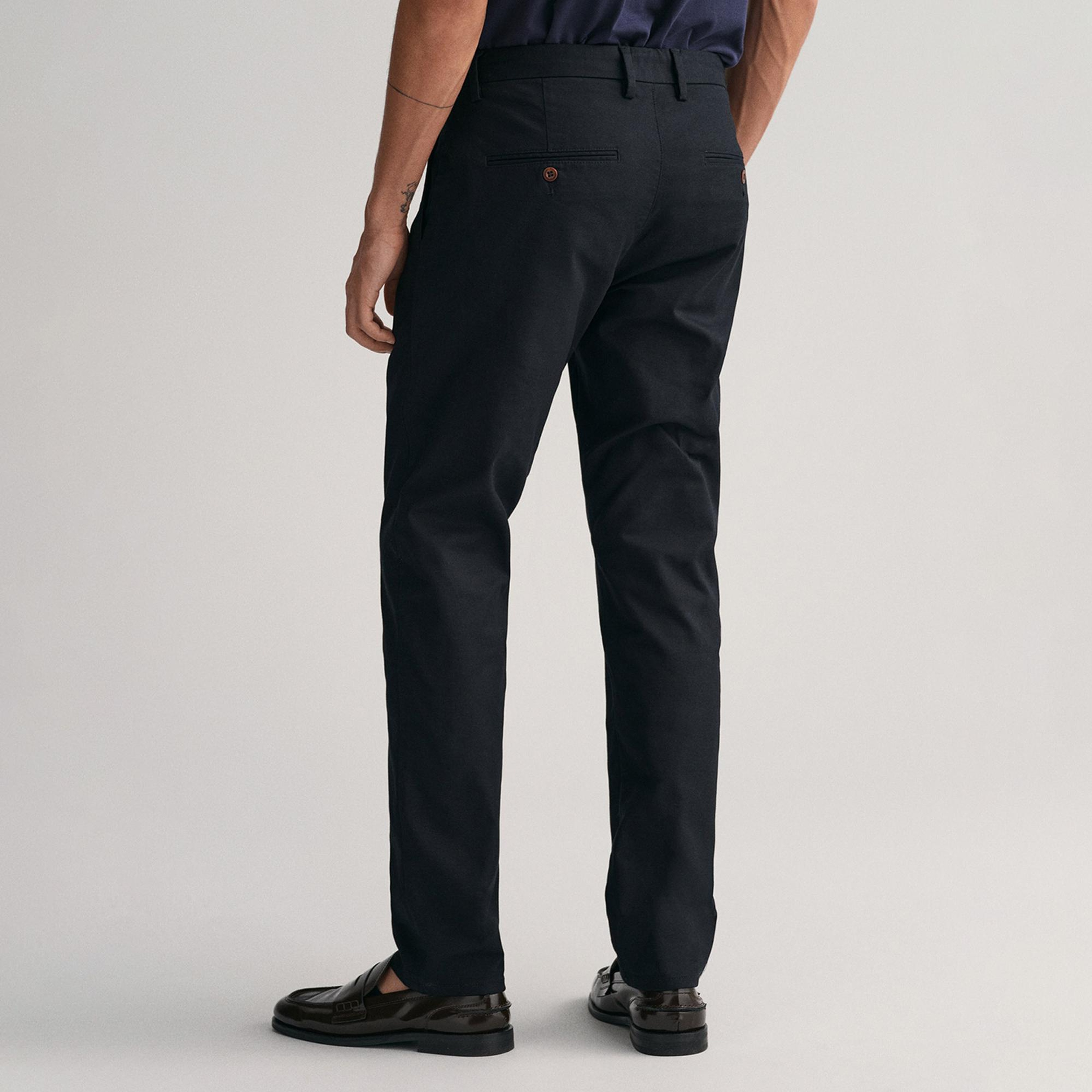 Gant Erkek Siyah Slim Fit Chino Pantolon