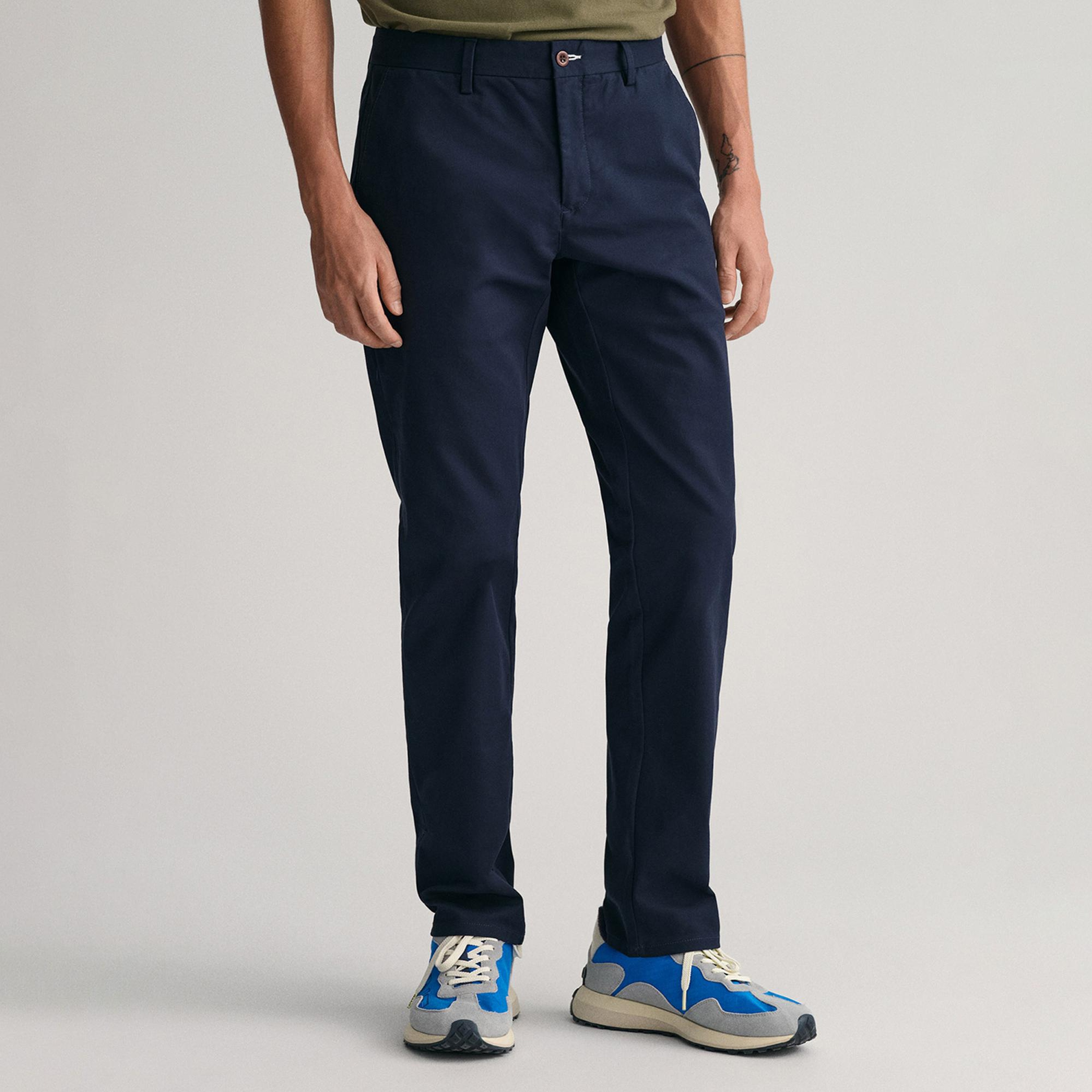 Gant Erkek Lacivert Slim Fit Chino Pantolon