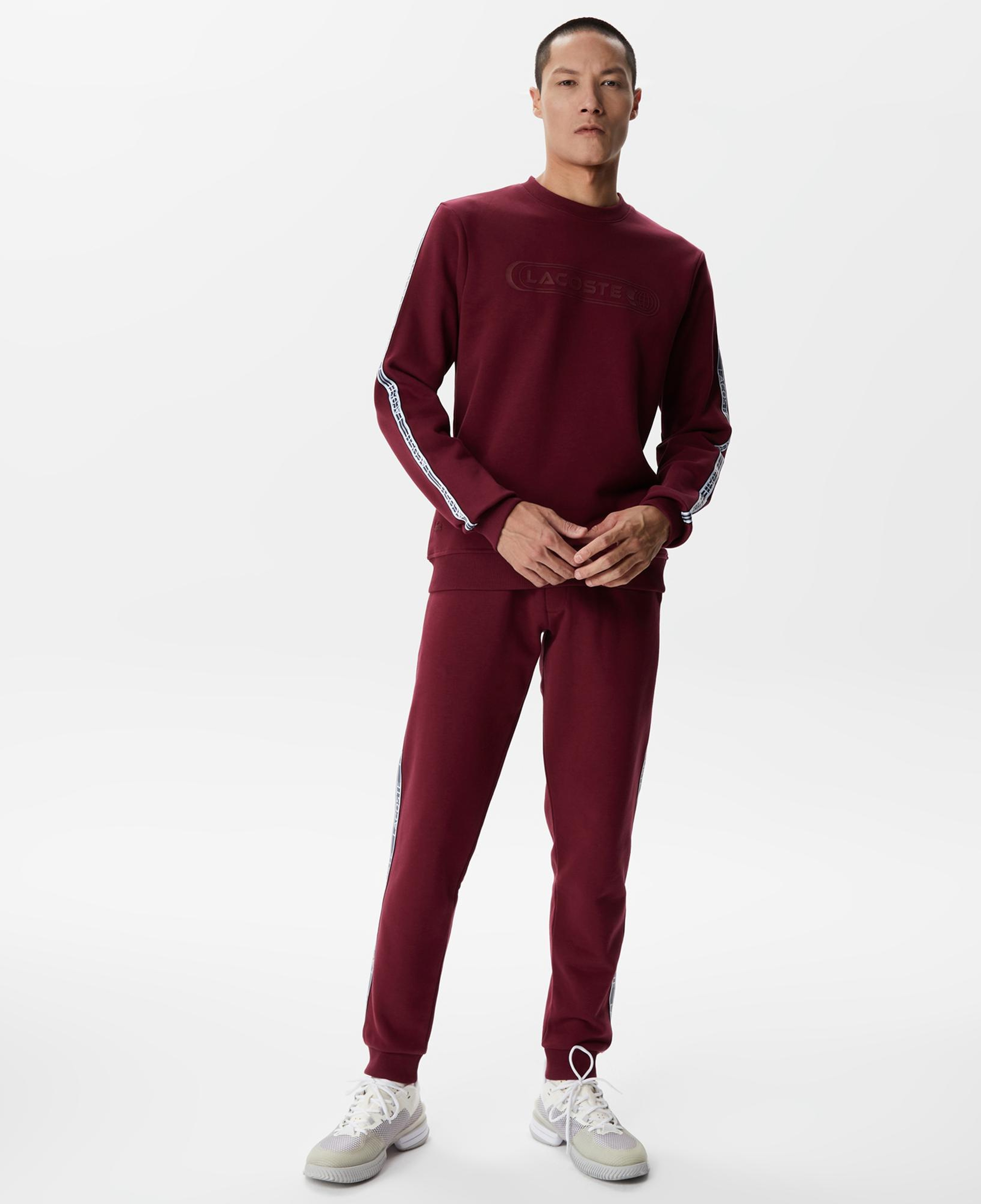 Erkek Relaxed Fit Baskılı Bordo Eşofman Altı