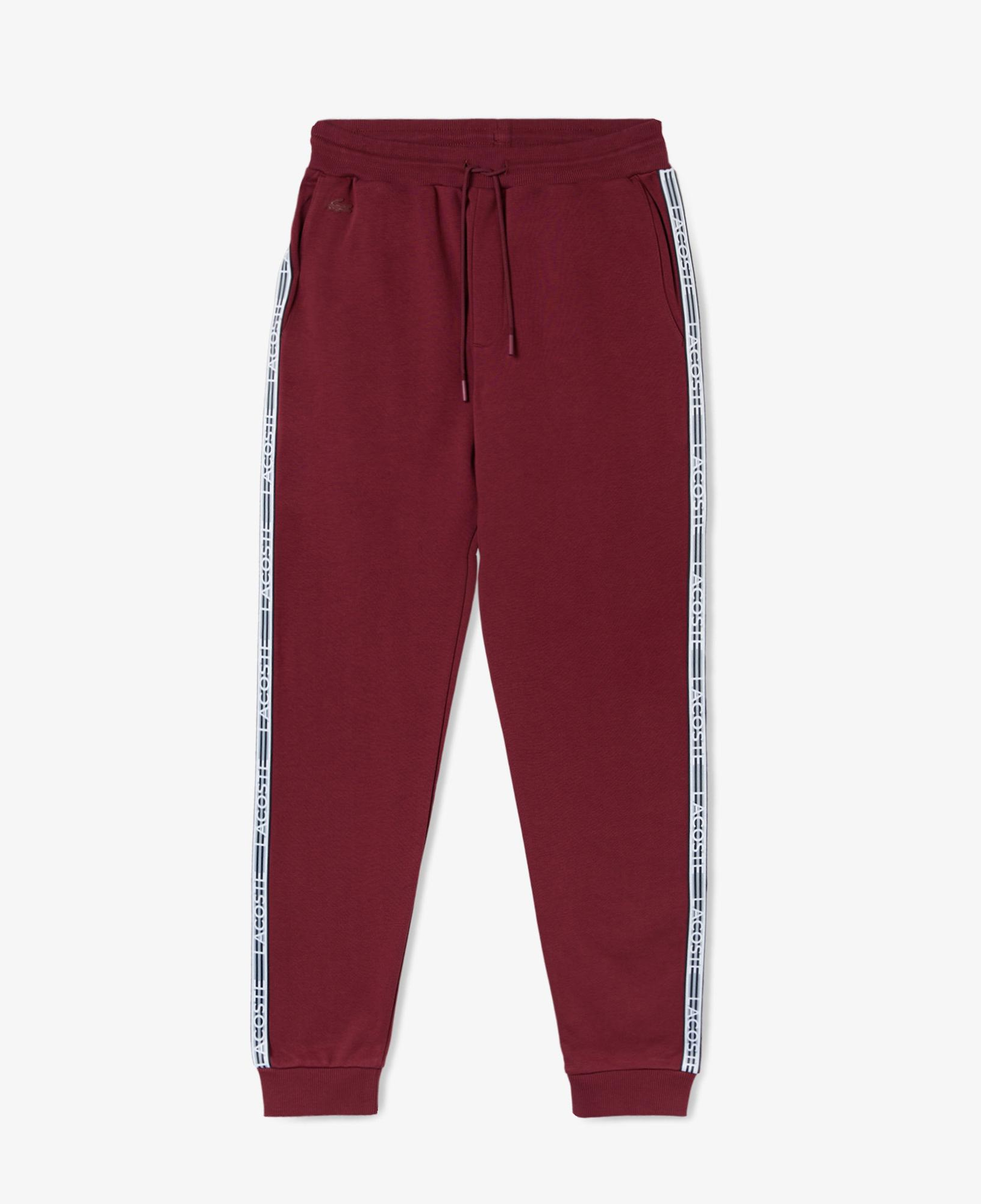 Erkek Relaxed Fit Baskılı Bordo Eşofman Altı