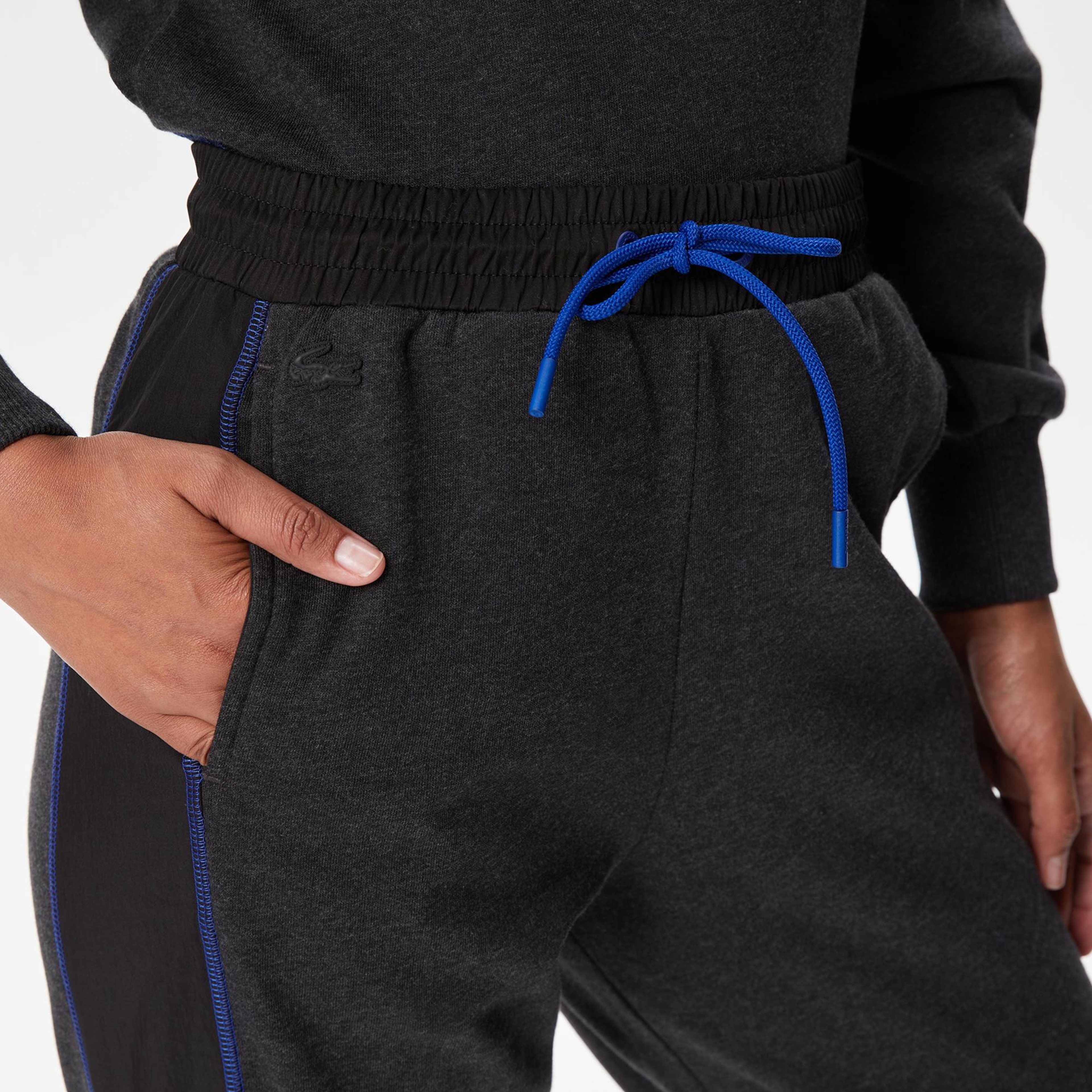 Kadın Jogger Desenli Siyah Eşofman Altı