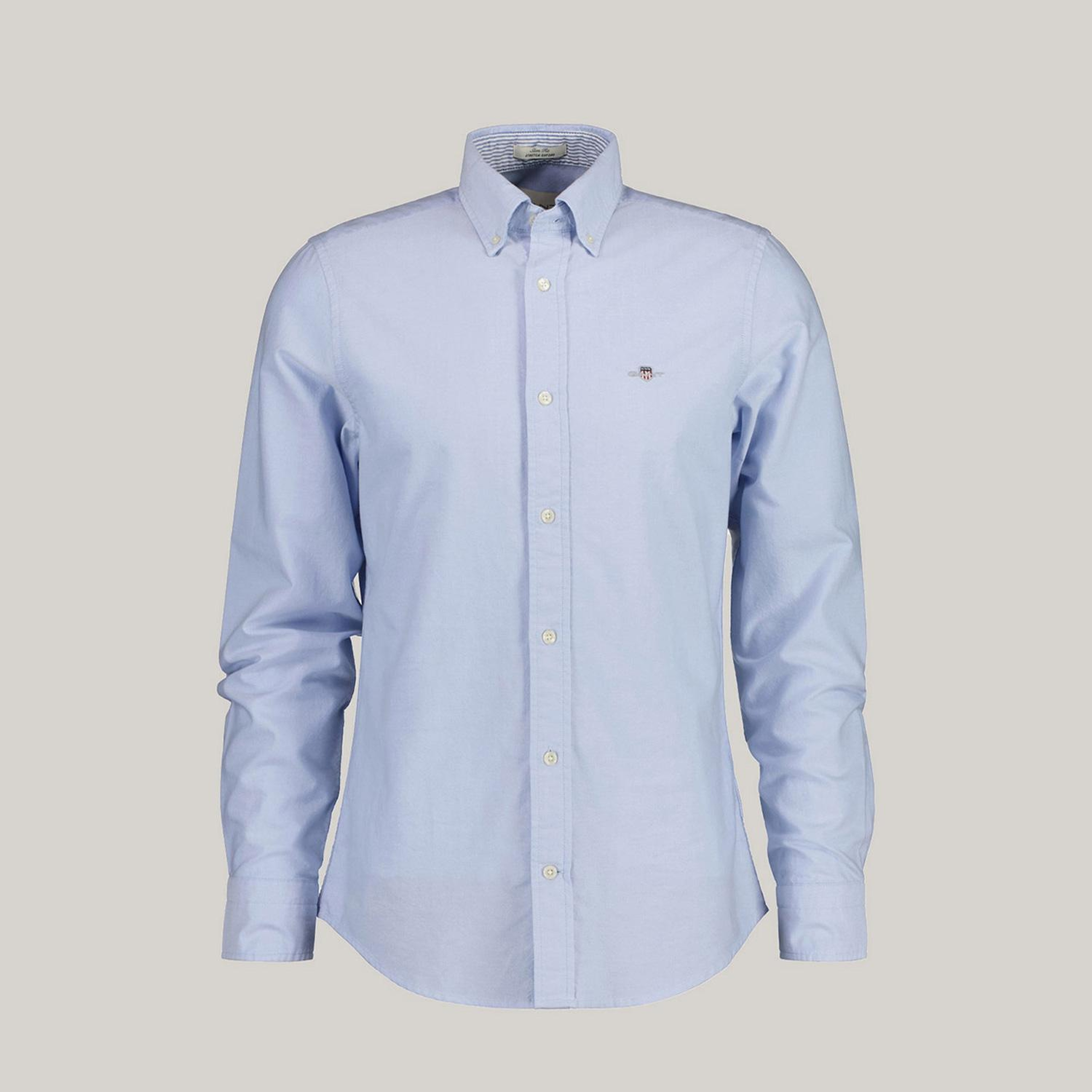 GANT Erkek Mavi Slim Fit Düğmeli Yaka Gömlek