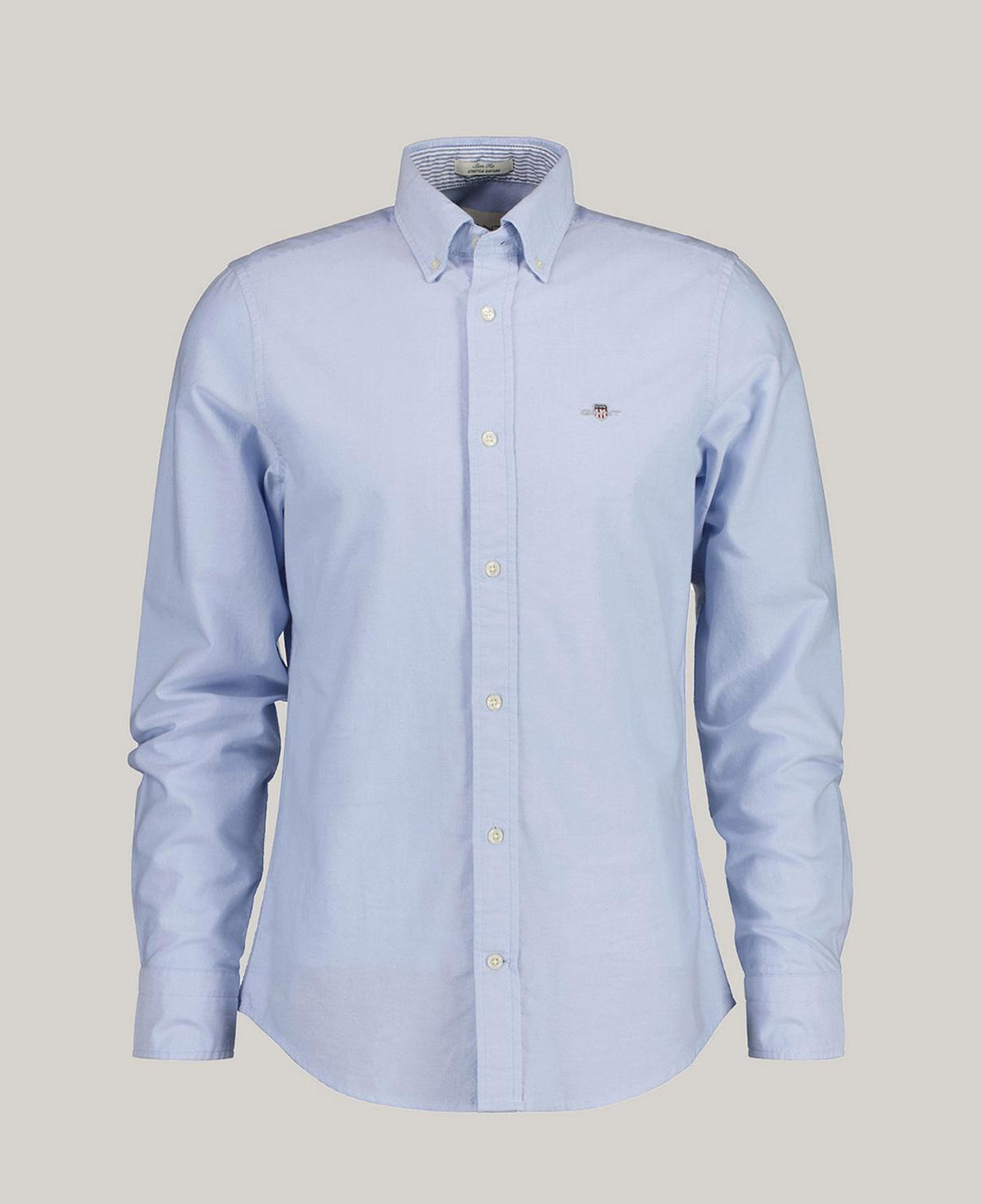 GANT Erkek Mavi Slim Fit Düğmeli Yaka Gömlek