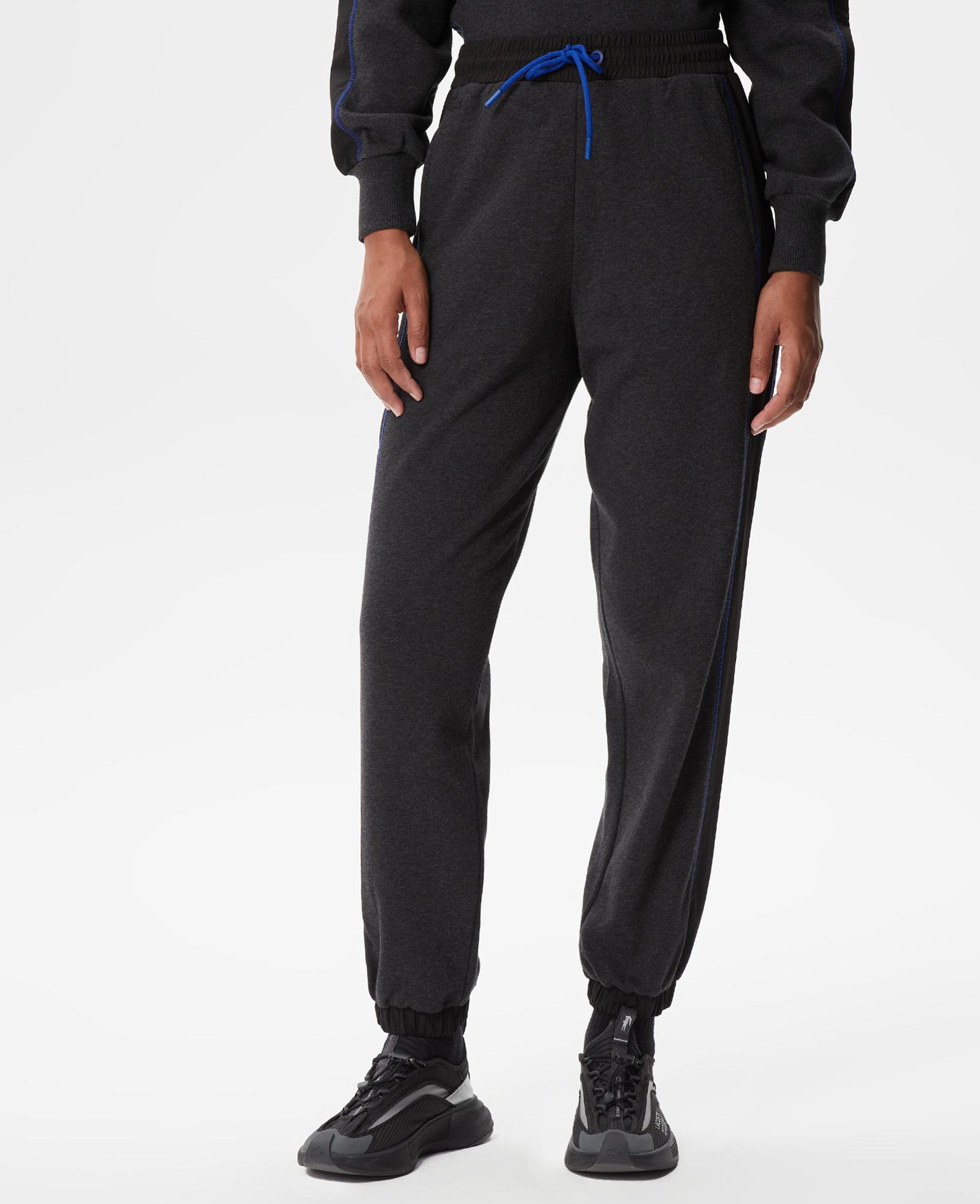 Kadın Jogger Desenli Siyah Eşofman Altı