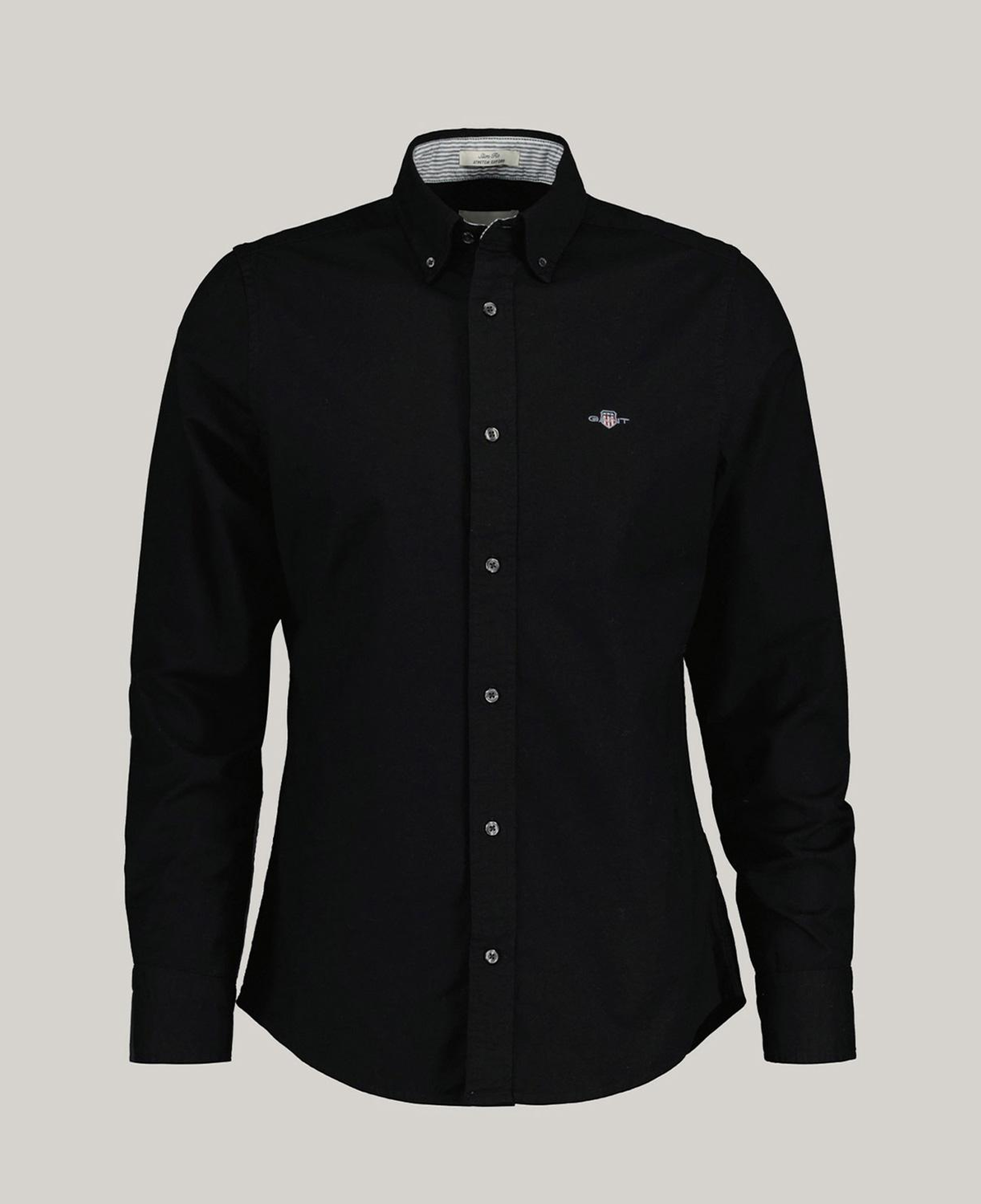 GANT Erkek Siyah Slim Fit Düğmeli Yaka Gömlek