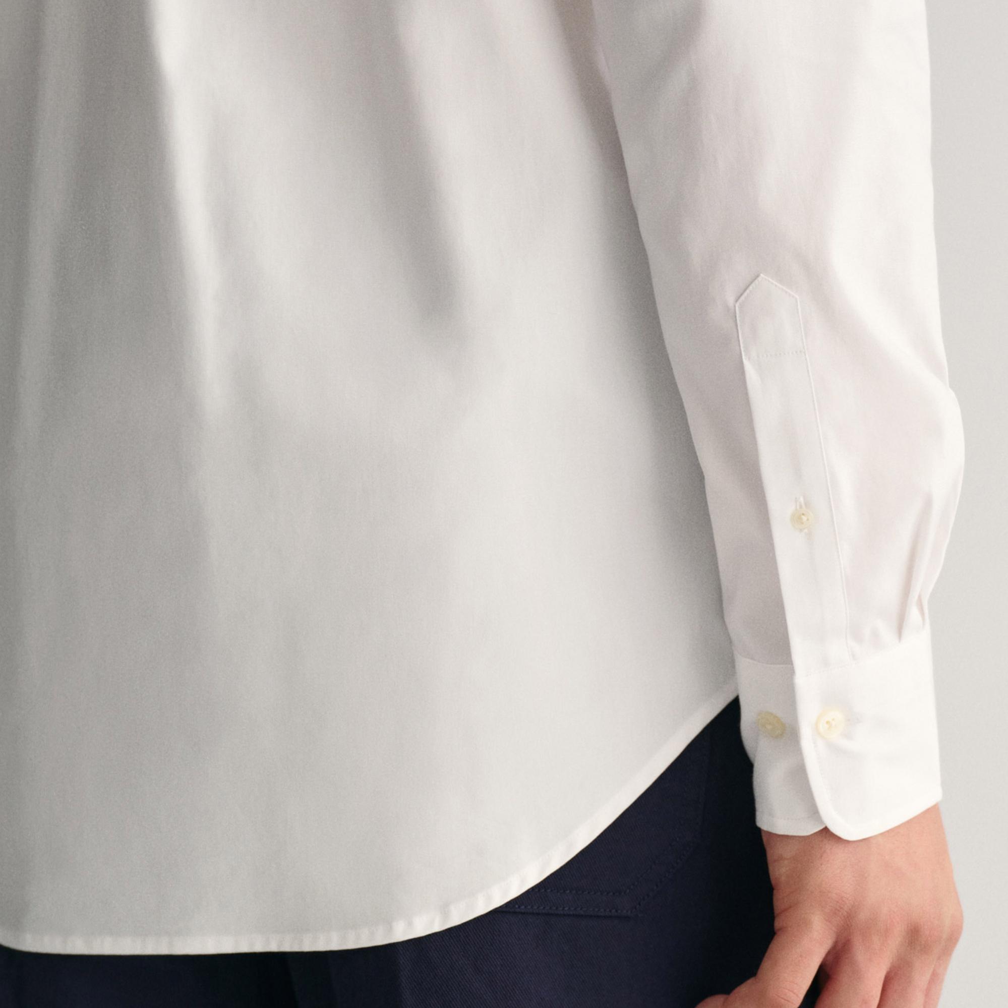 GANT Erkek Beyaz Regular Fit Düğmeli Yaka Oxford Gömlek