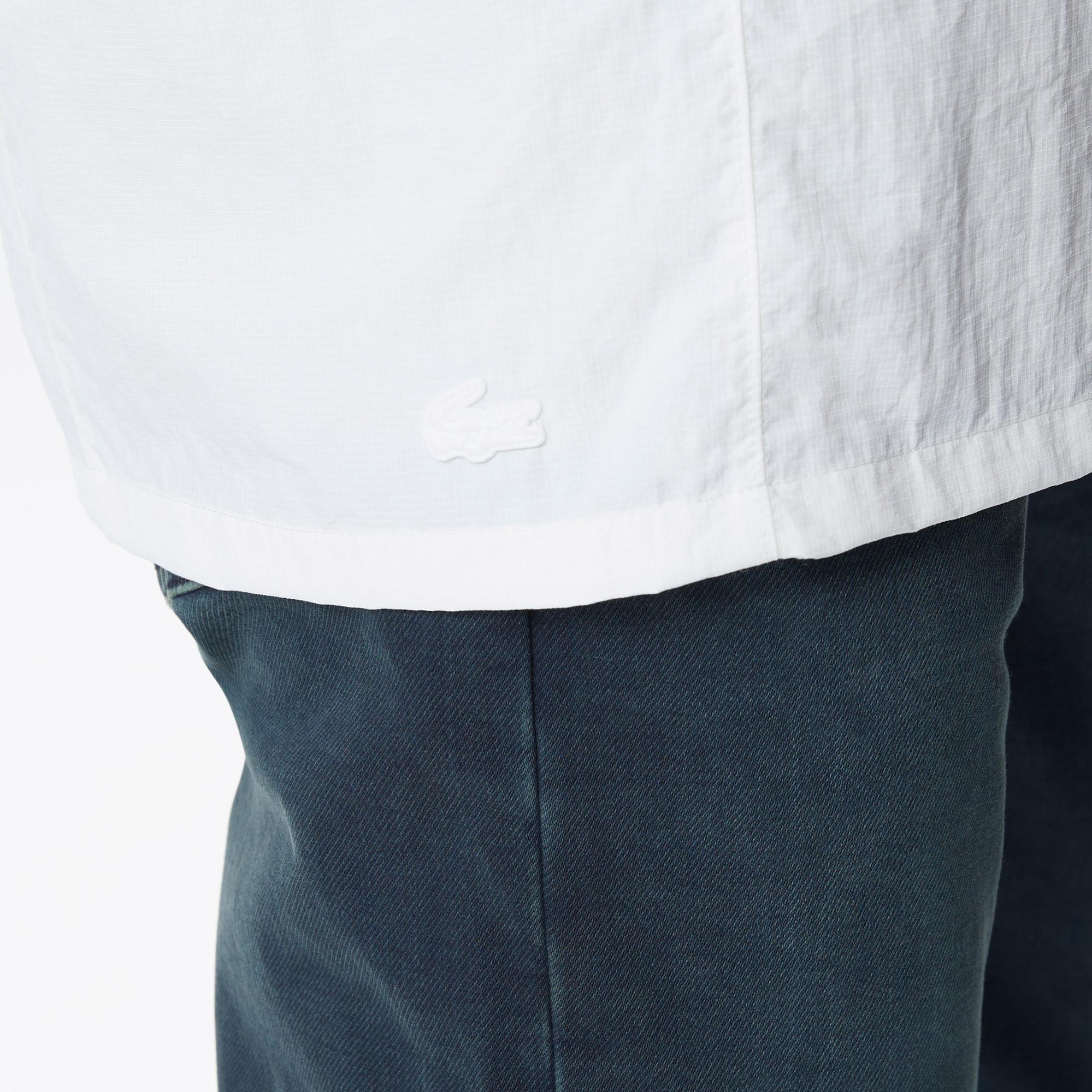 Erkek Relaxed Fit Baskılı Ekru Gömlek