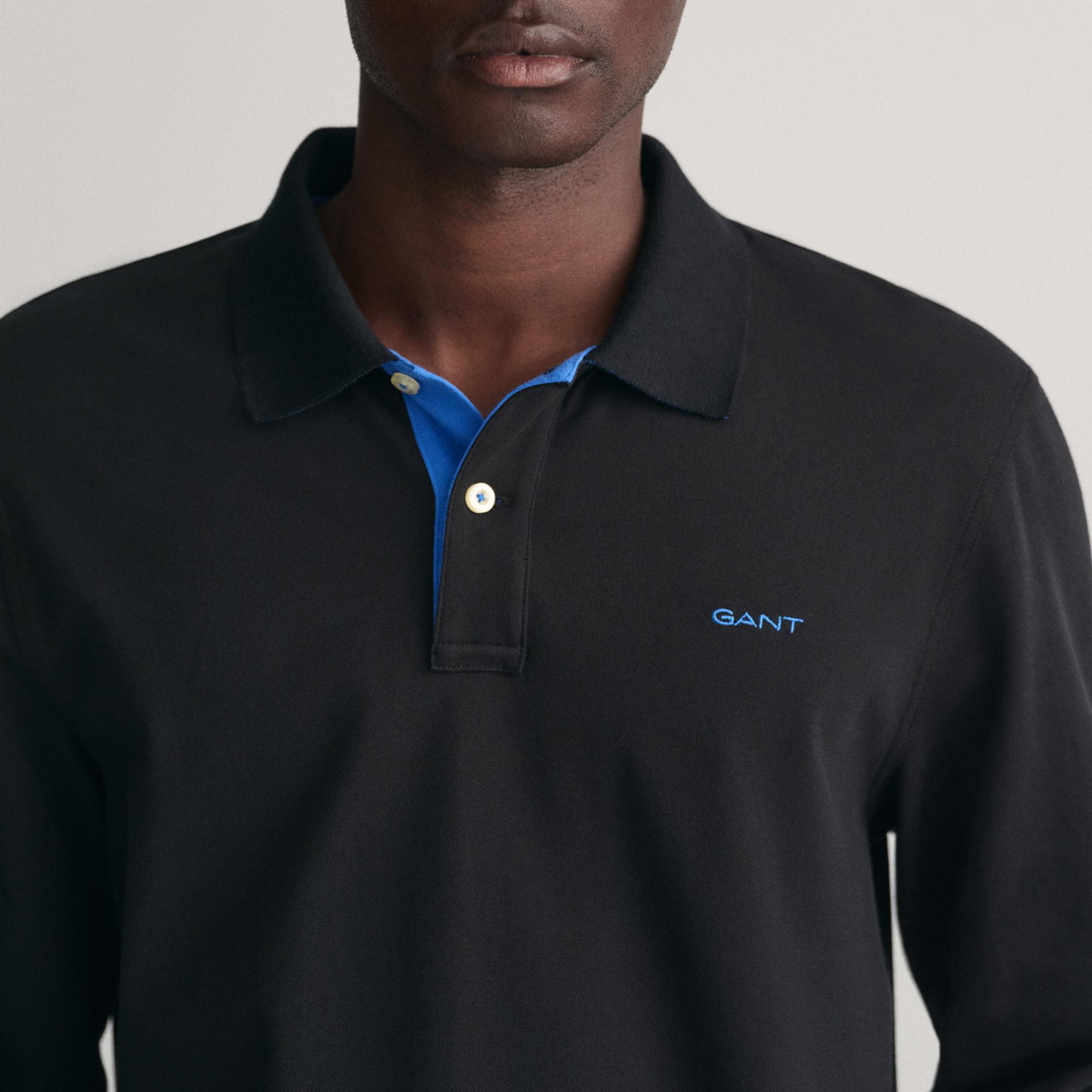 Gant Erkek Siyah Regular Fit Polo