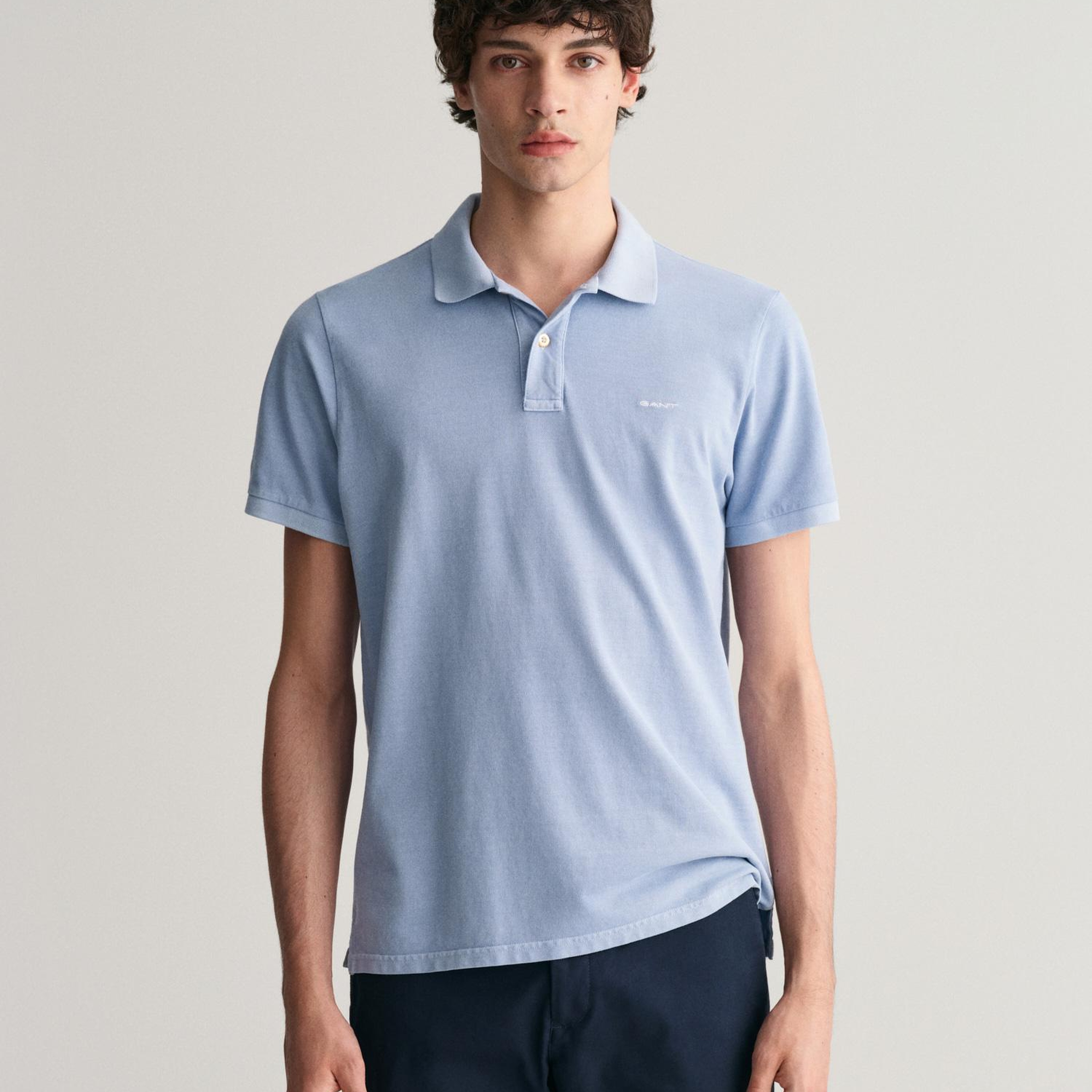 GANT Erkek Mavi Regular Fit Polo
