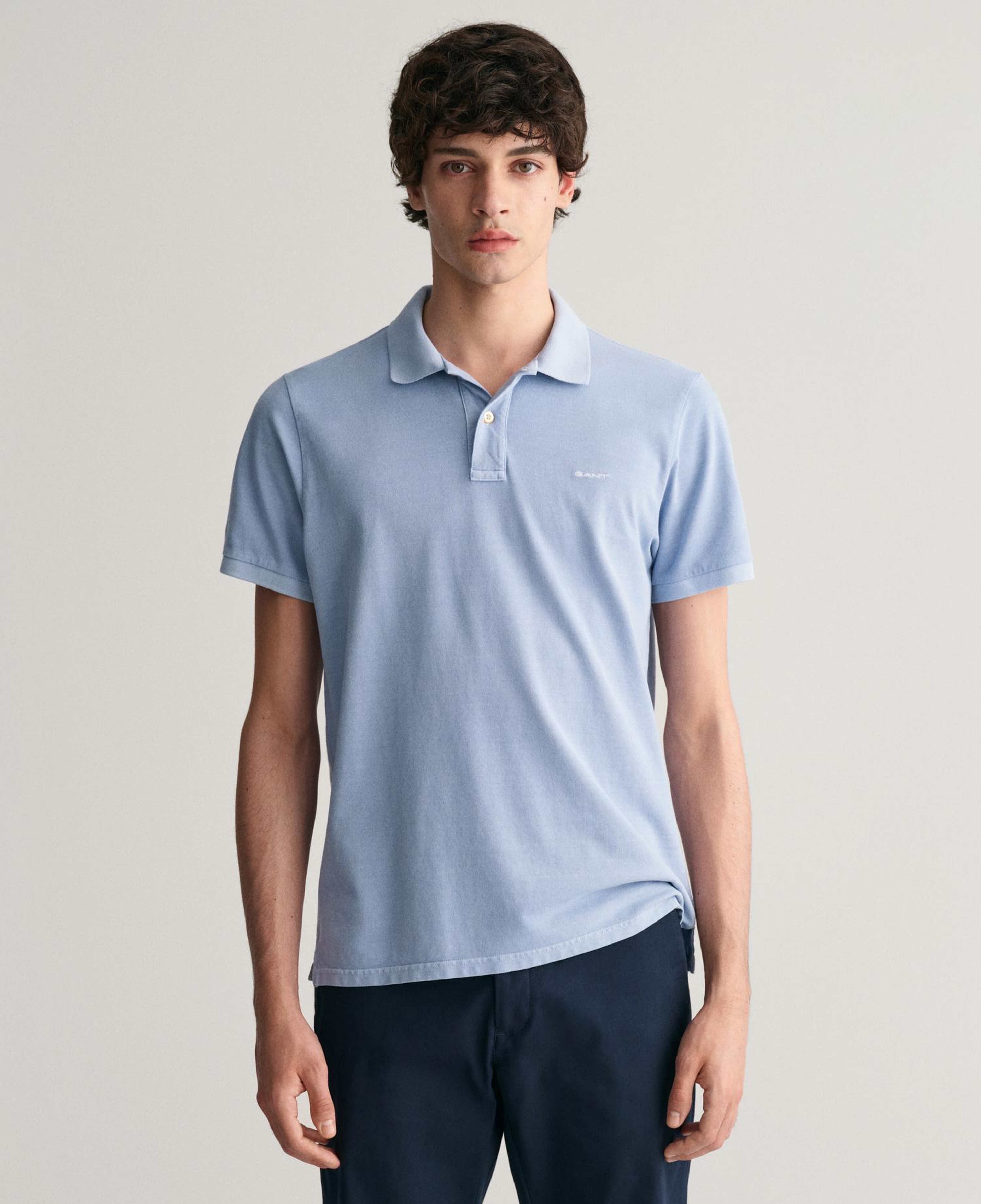 GANT Erkek Mavi Regular Fit Polo
