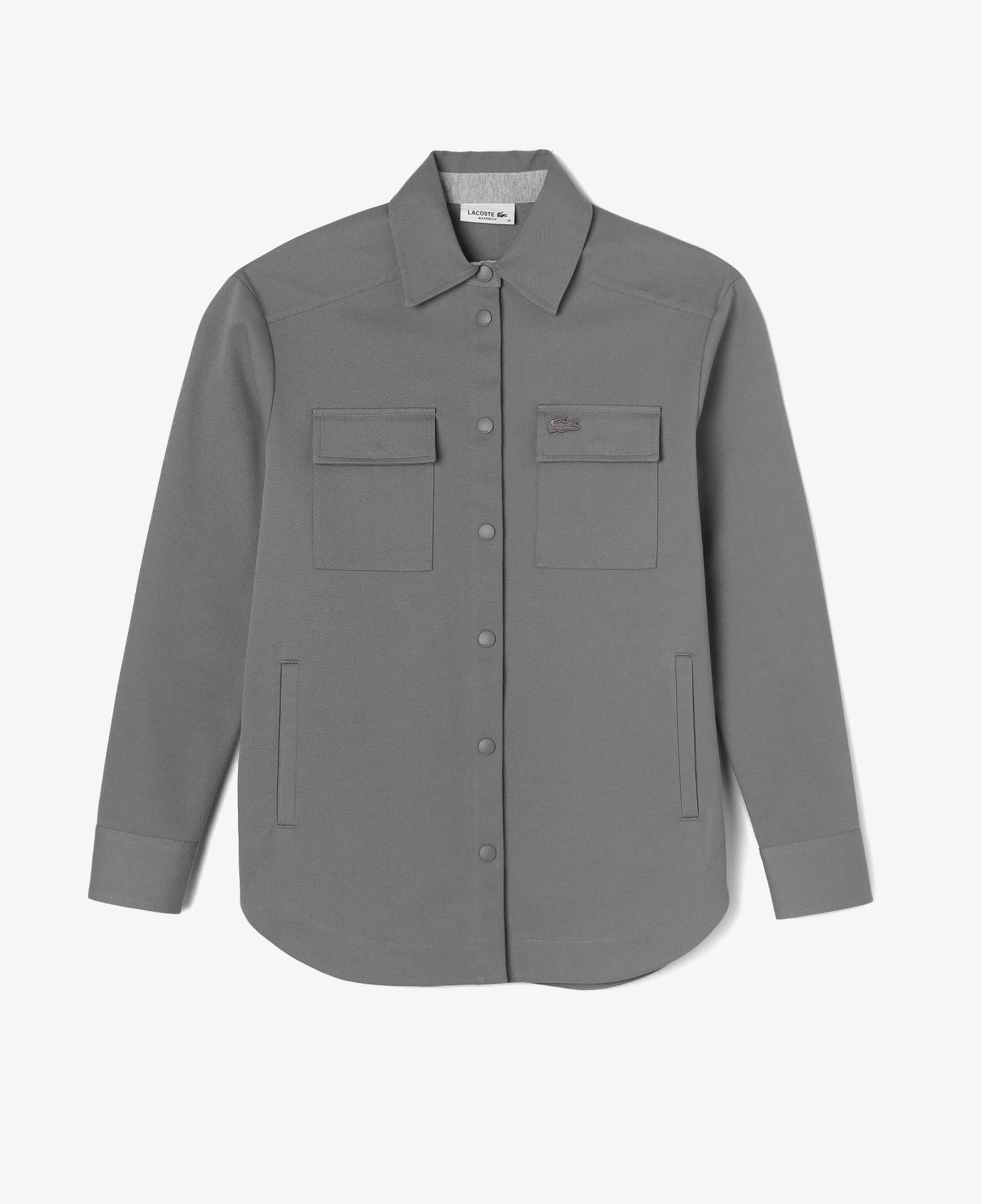 Kadın Relaxed Fit Uzun Kollu Gri Gömlek