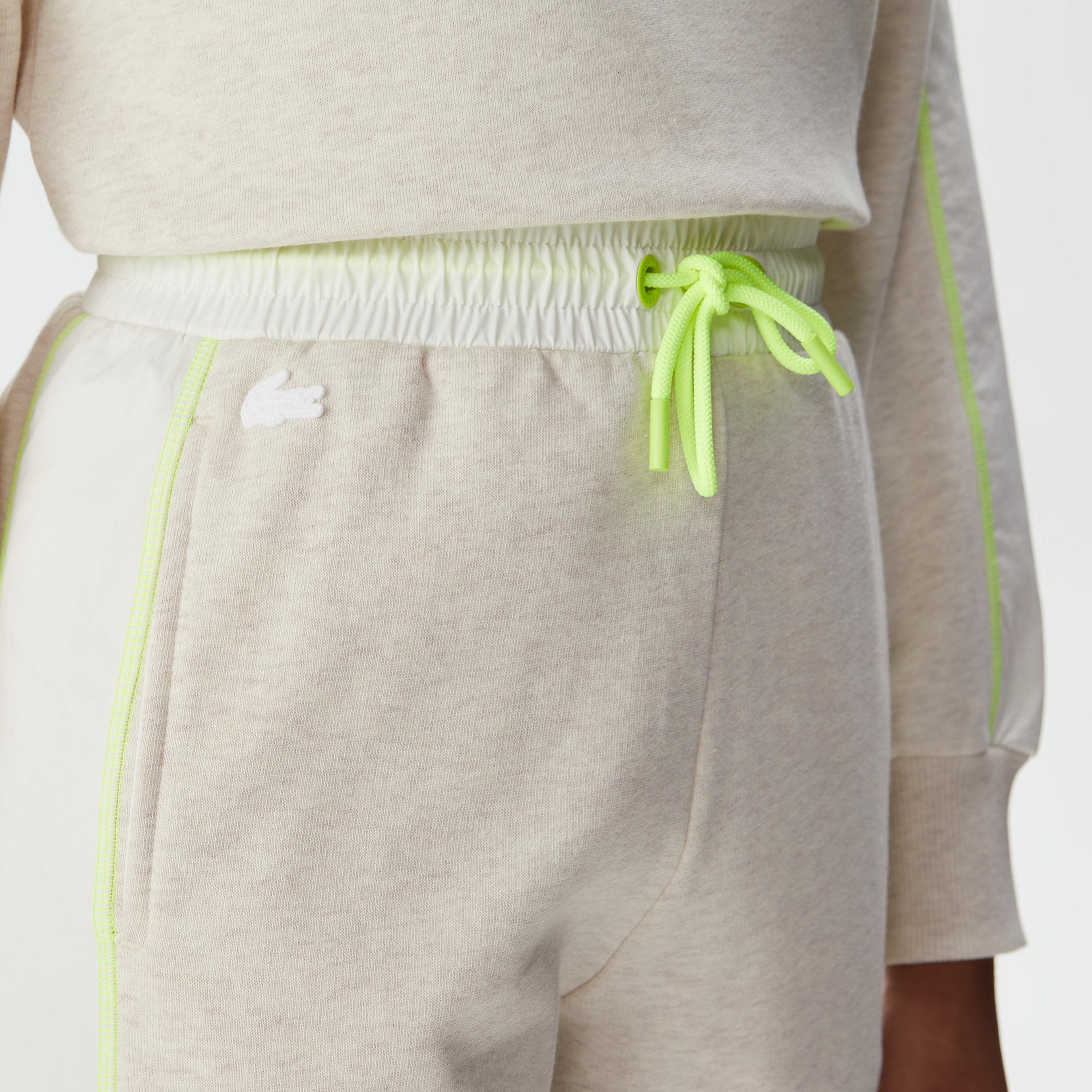 Kadın Jogger Desenli Beyaz Eşofman Altı