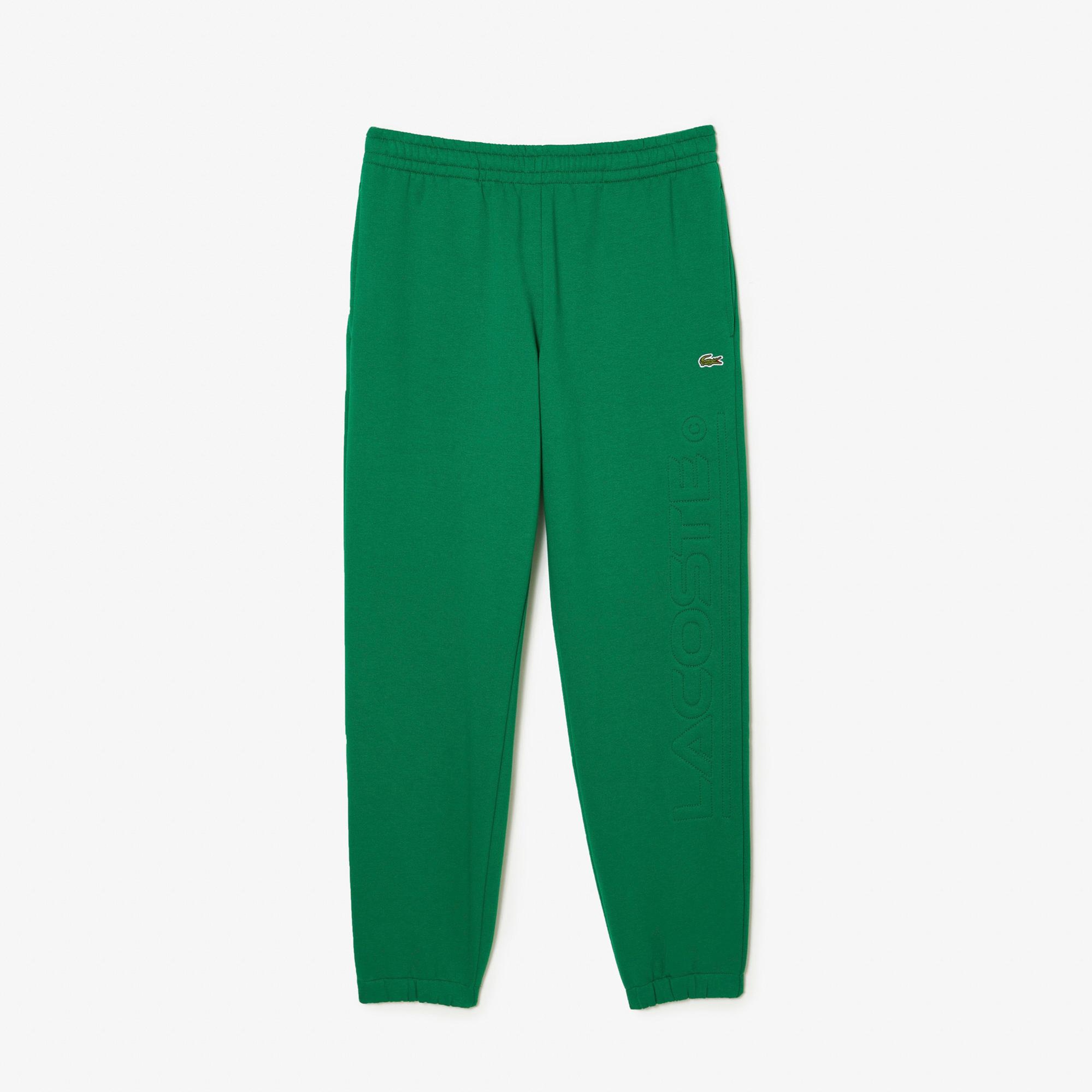 Erkek Regular Fit Baskılı Yeşil Eşofman Altı