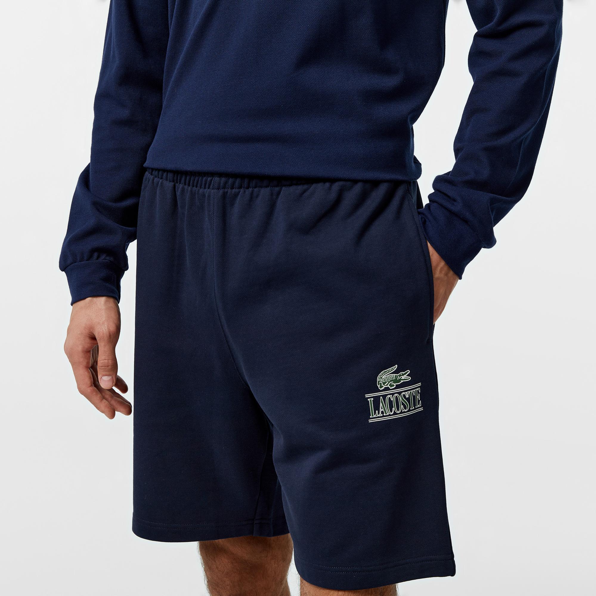 Lacoste Signature Print Erkek Siyah Şort