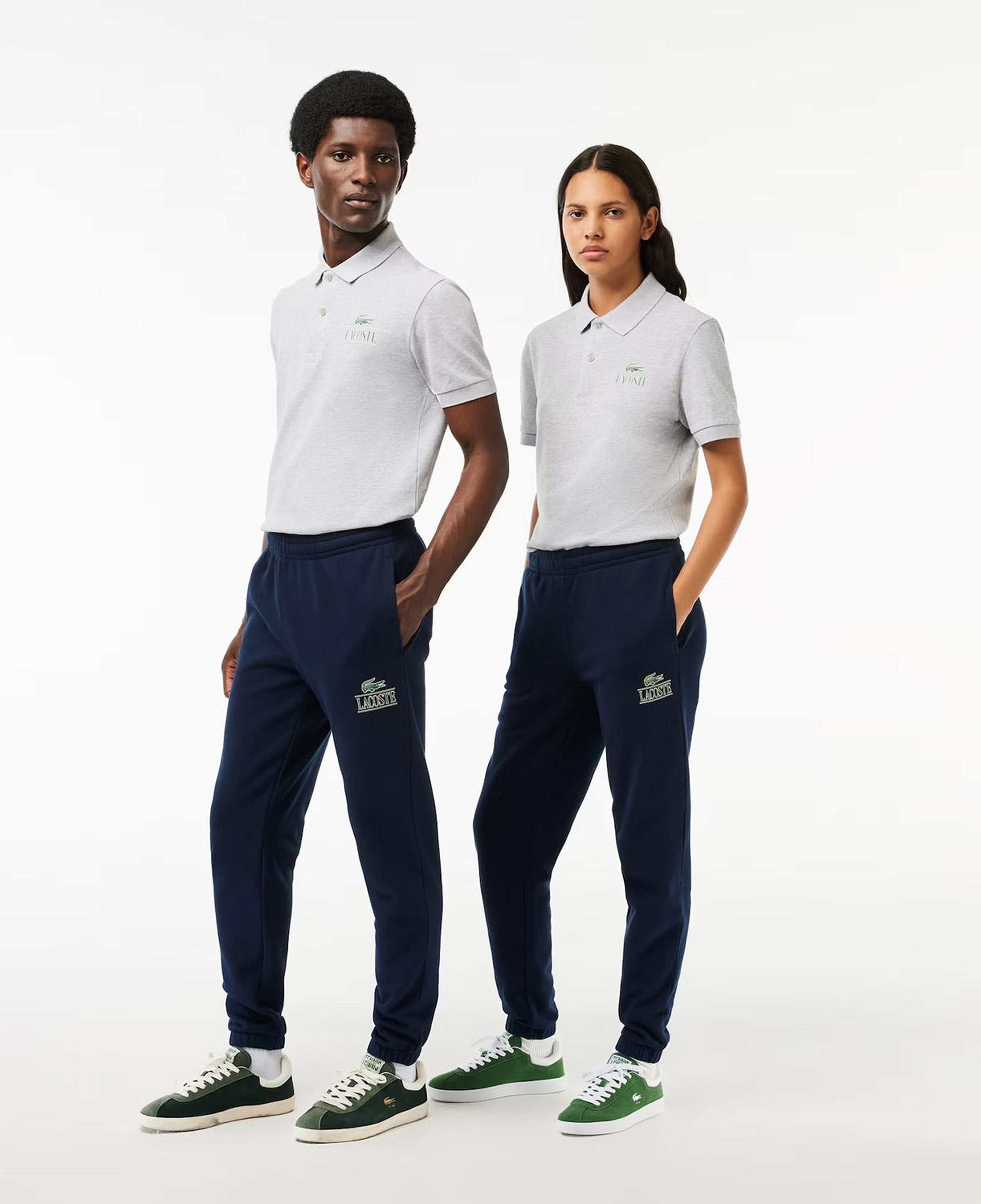 Unisex Tapered Fit Baskılı Lacivert Eşofman Altı