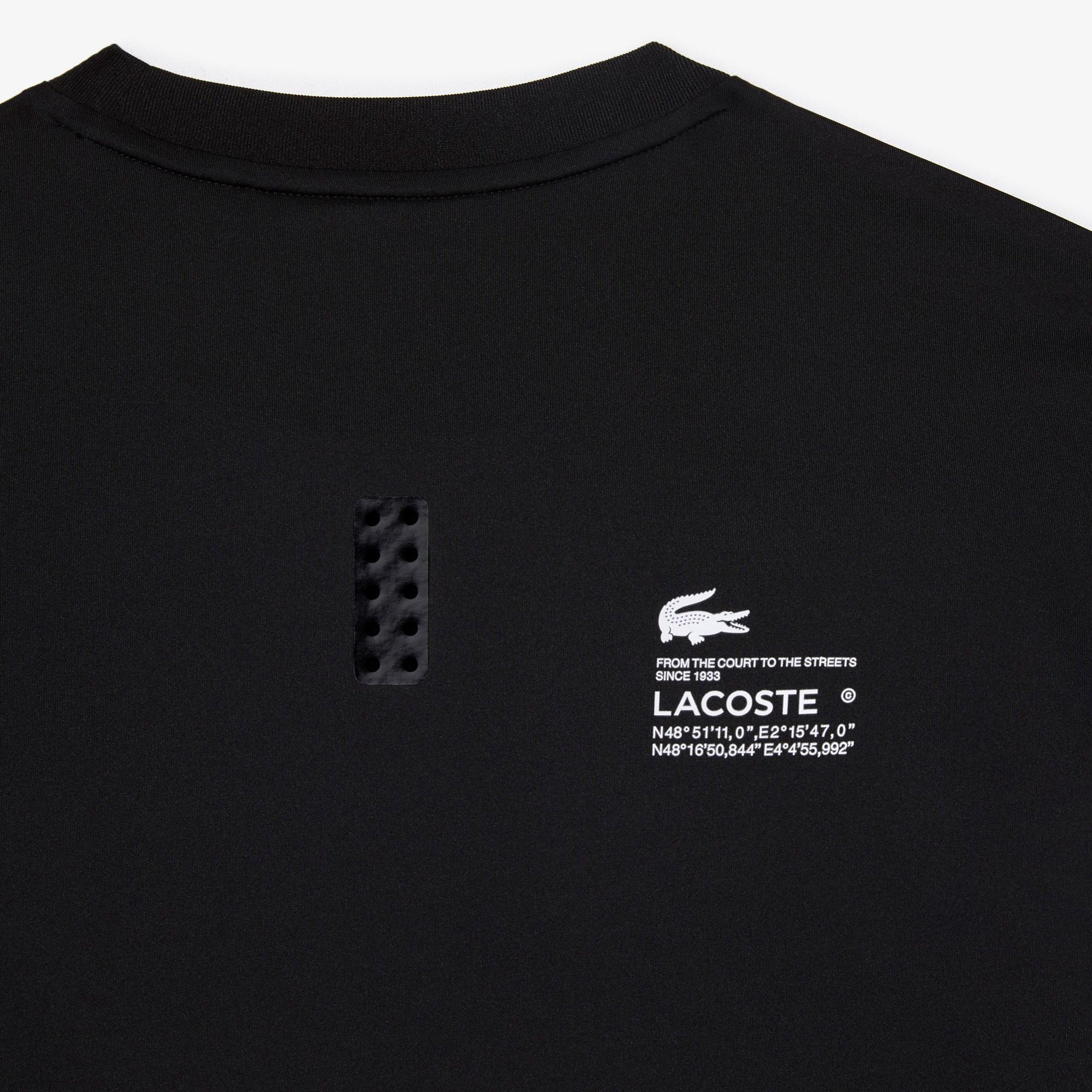 Lacoste SPORT Slim Fit Bisiklet Yaka Erkek Siyah T-Shirt