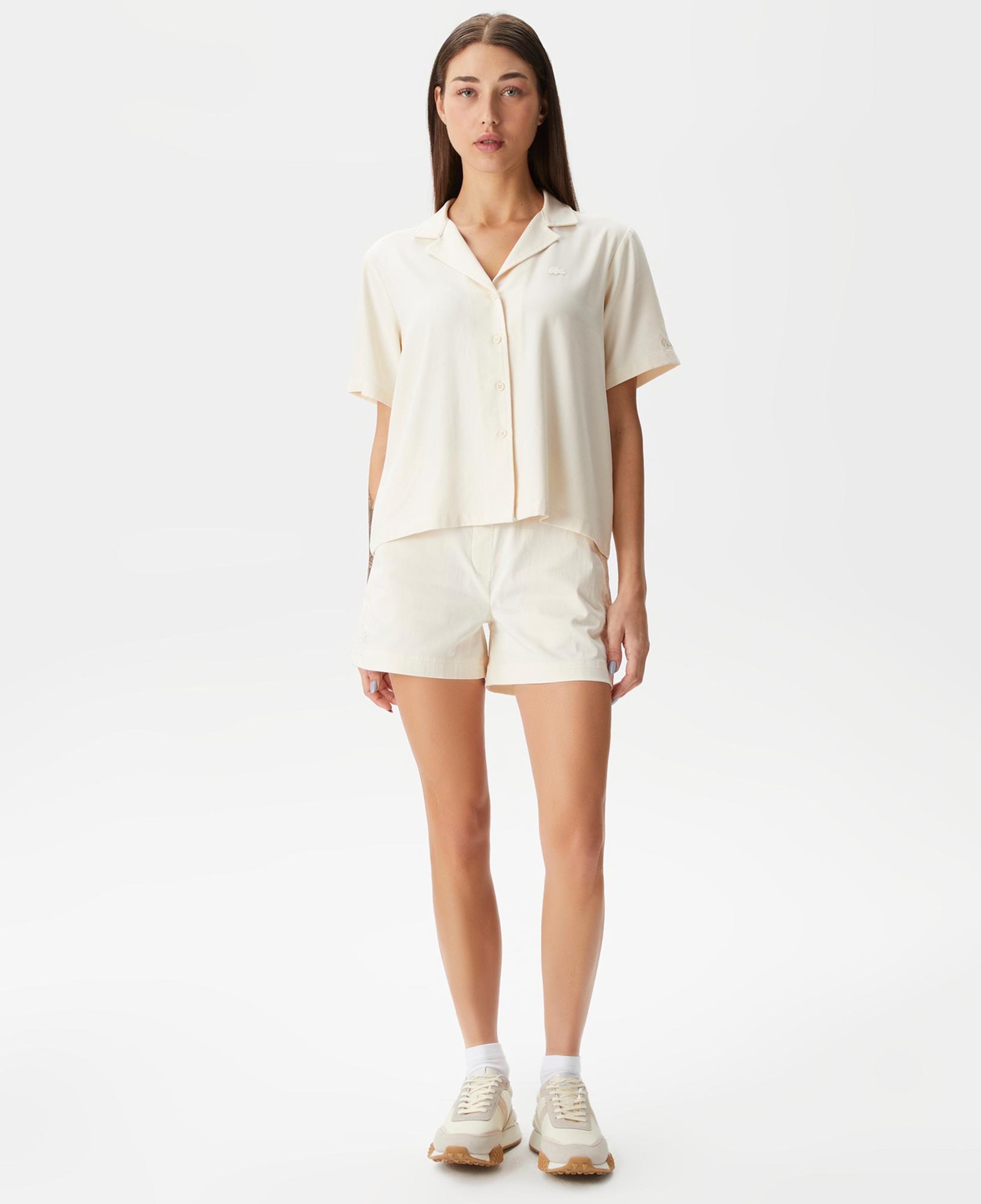 Kadın Regular Fit Beyaz Şort