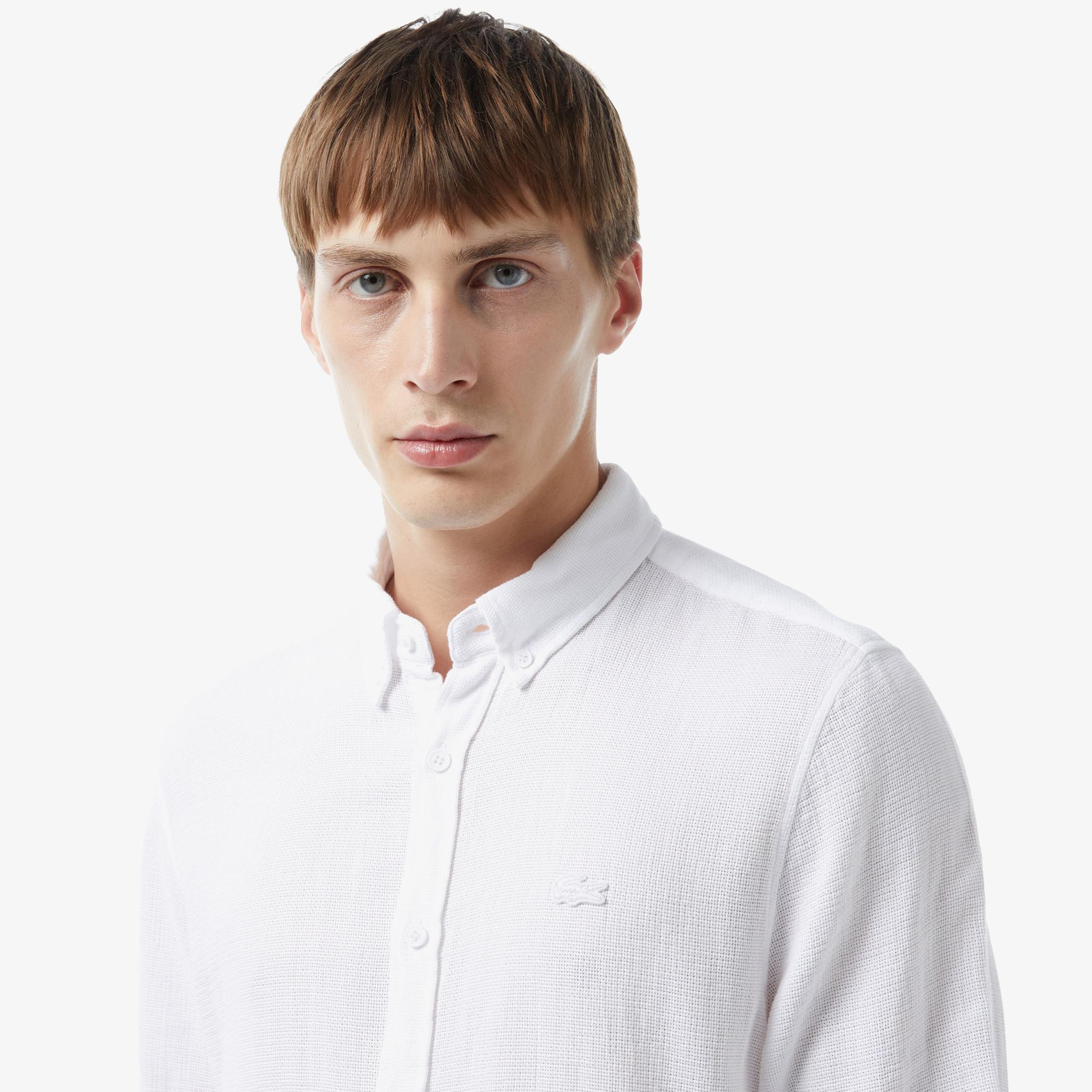 Erkek Regular Fit Beyaz Gömlek