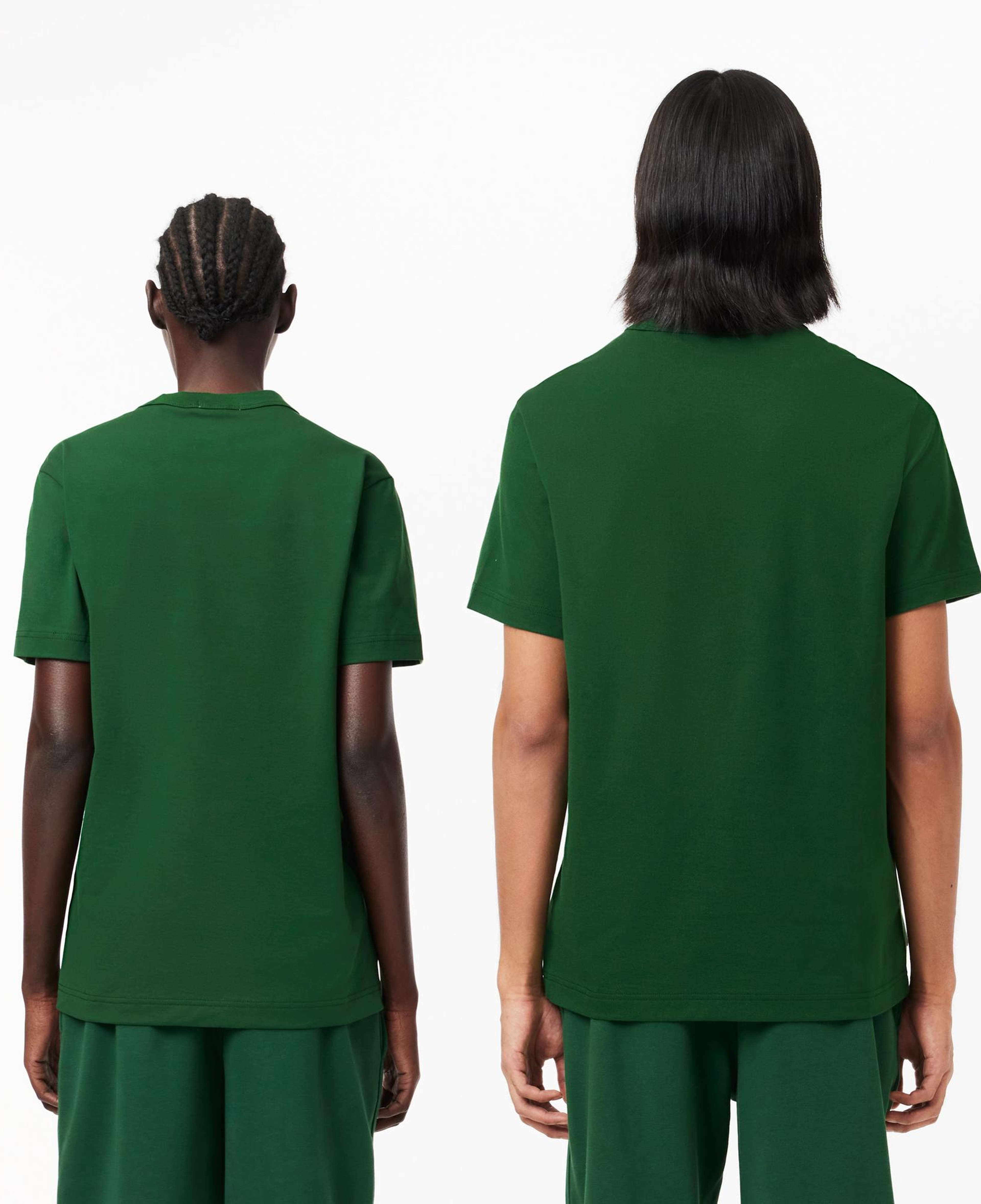 Unisex Relax Fit Bisiklet Yaka Baskılı Yeşil T-Shirt