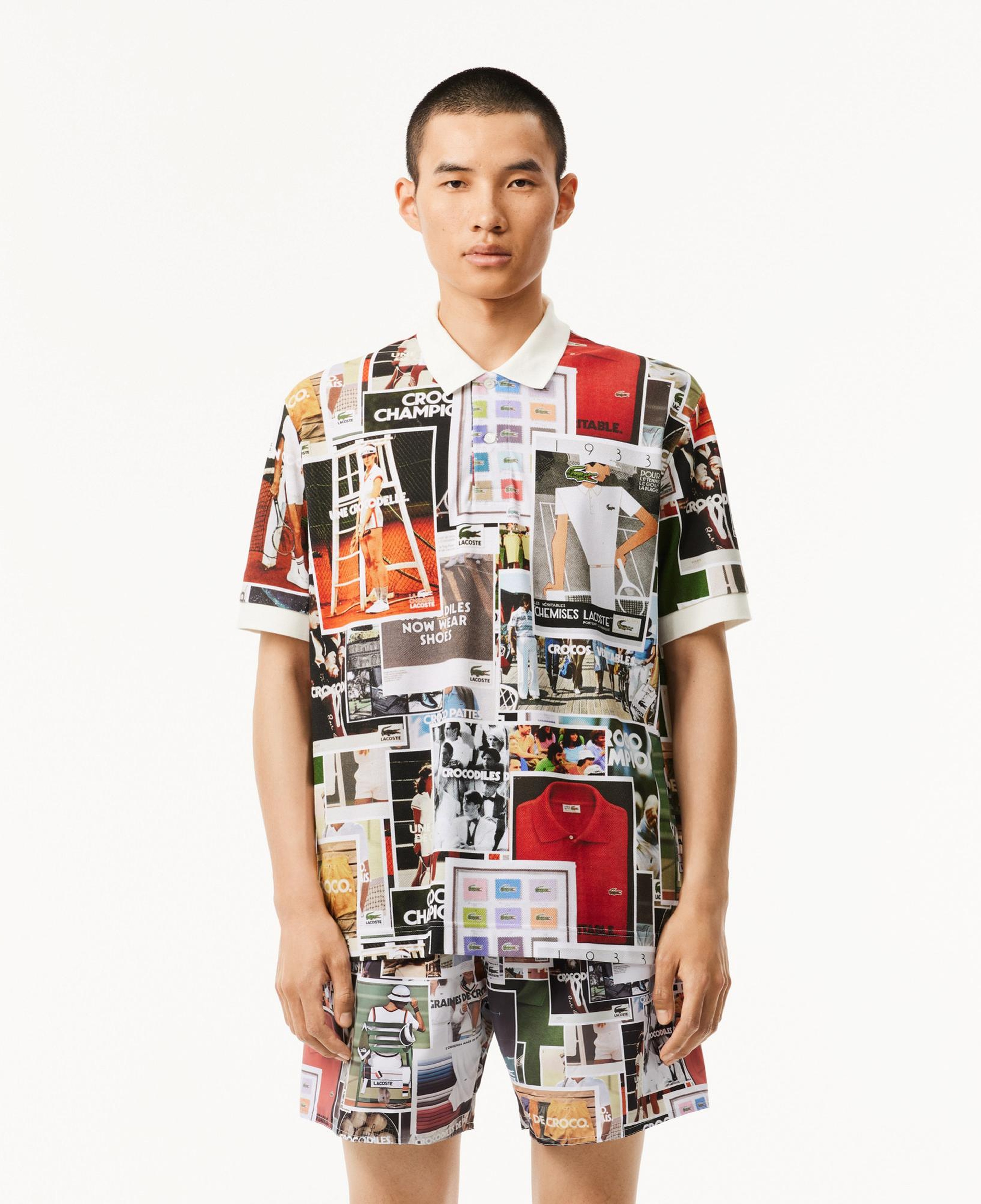 L.12.12 Erkek Loose Fit Baskılı Renkli Polo