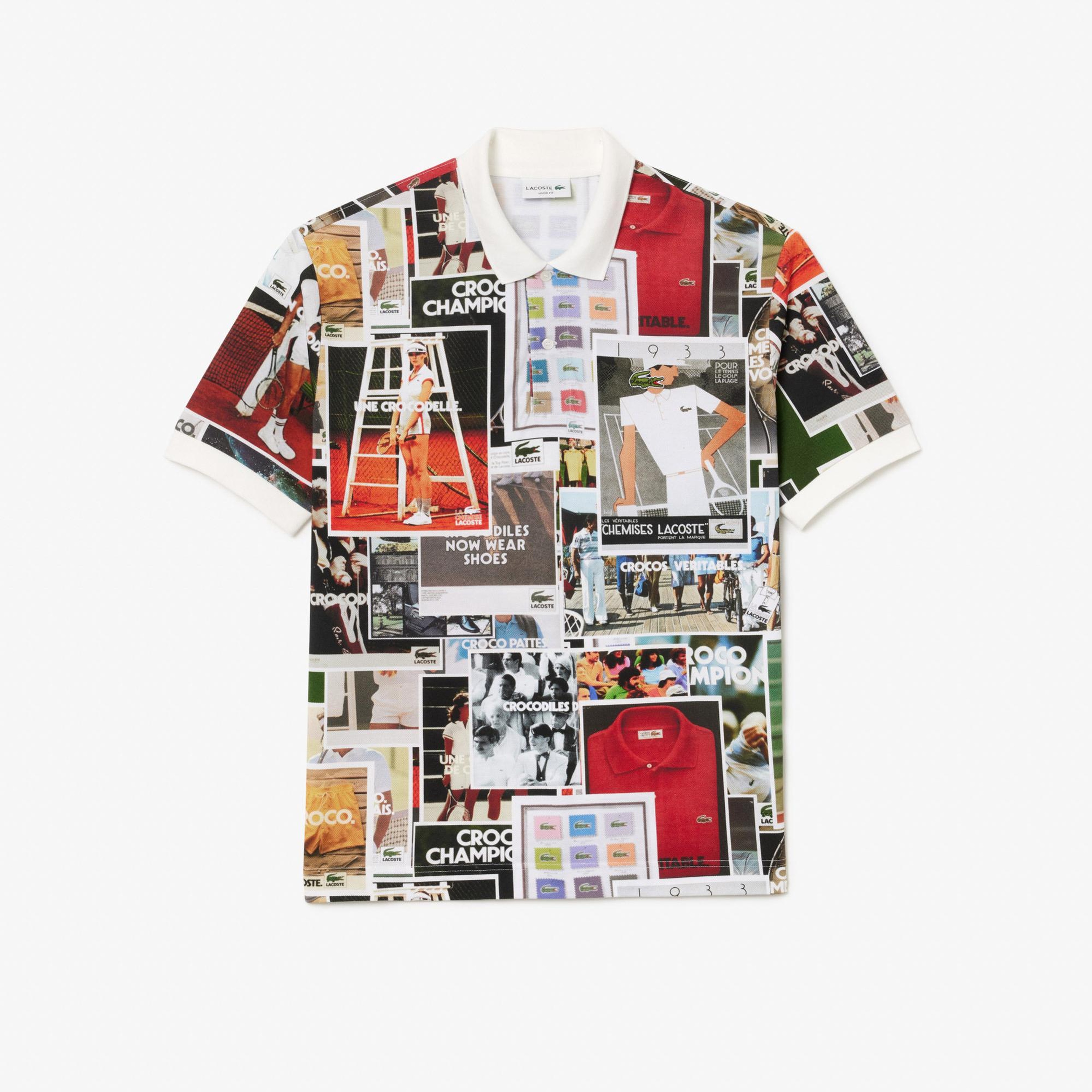 L.12.12 Erkek Loose Fit Baskılı Renkli Polo