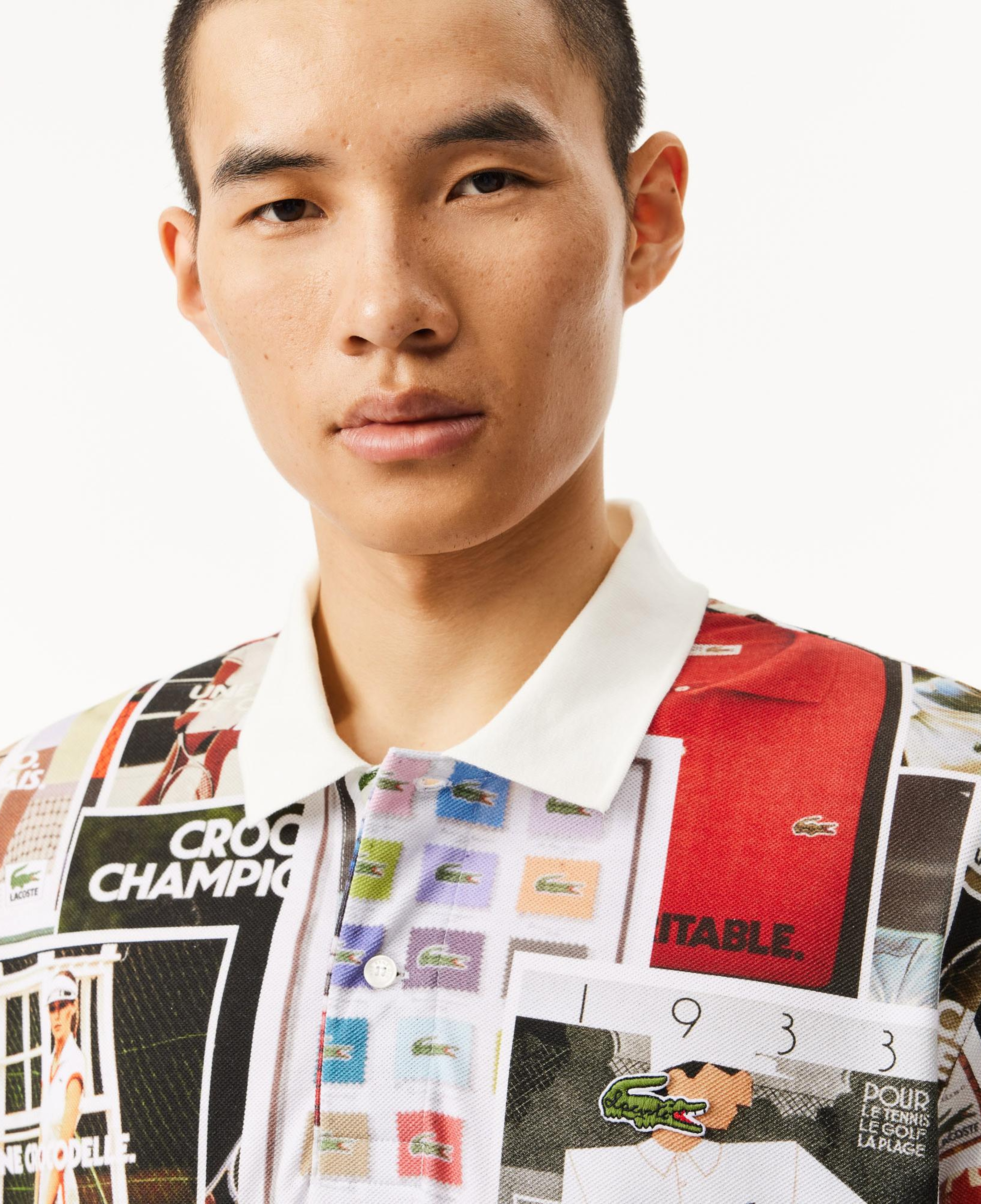 L.12.12 Erkek Loose Fit Baskılı Renkli Polo