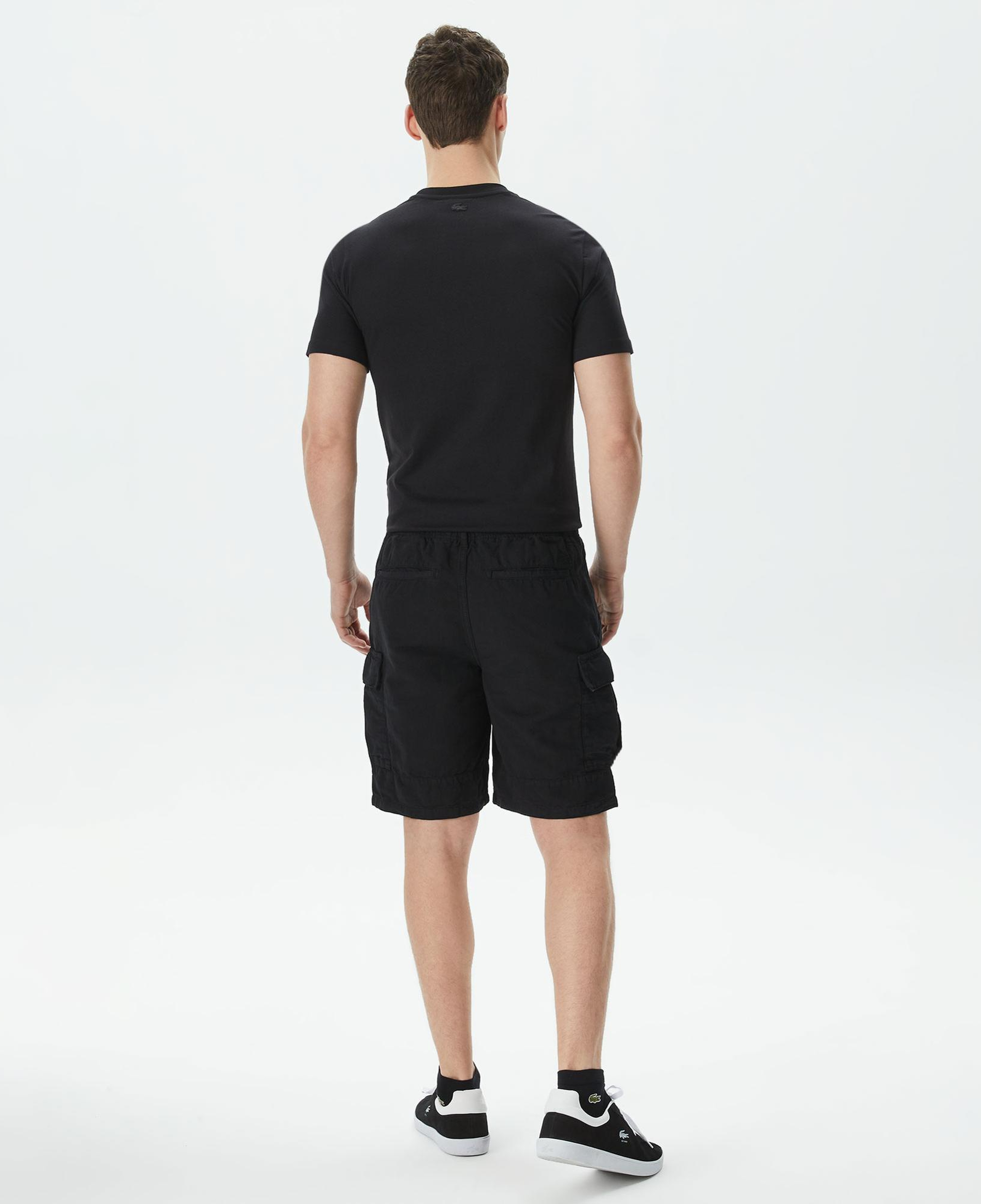 Erkek Relaxed Fit Siyah Bermuda