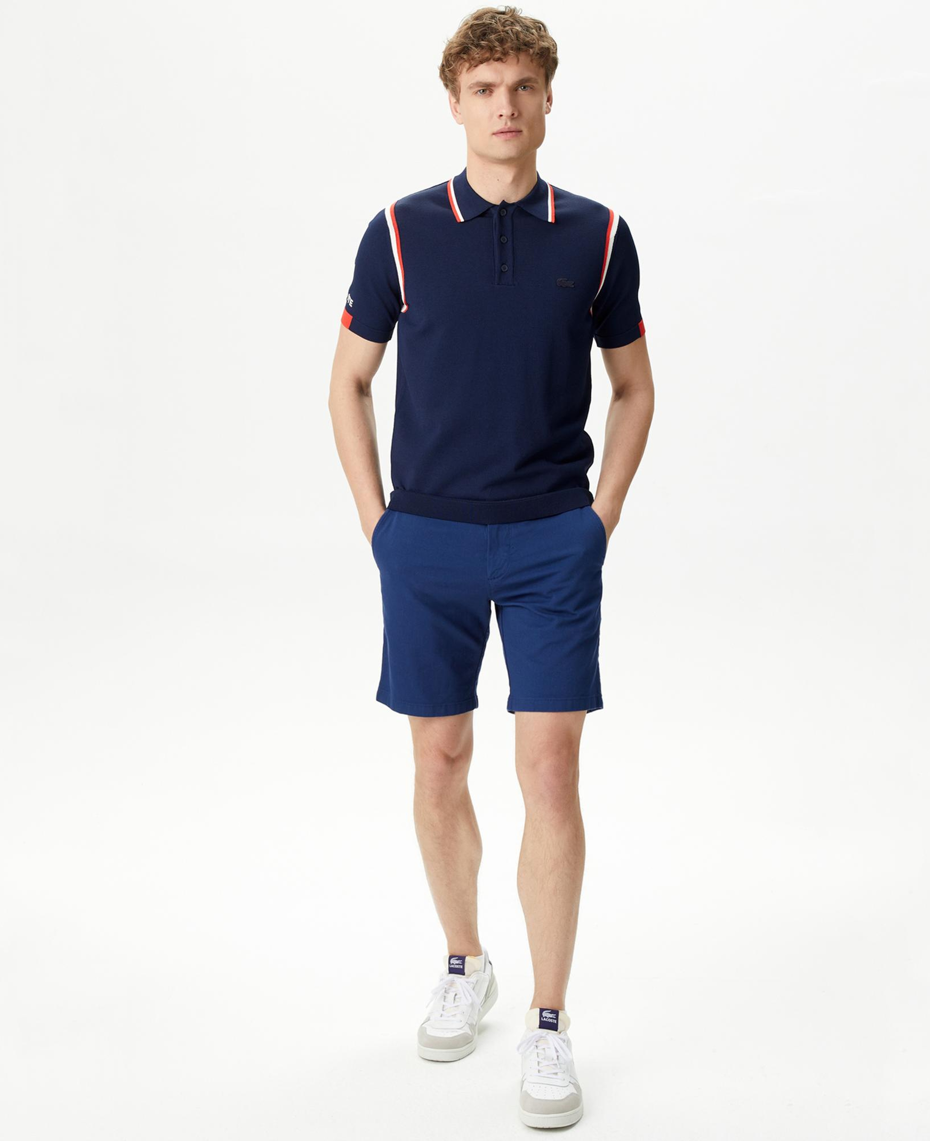 Erkek Slim Fit Lacivert Bermuda