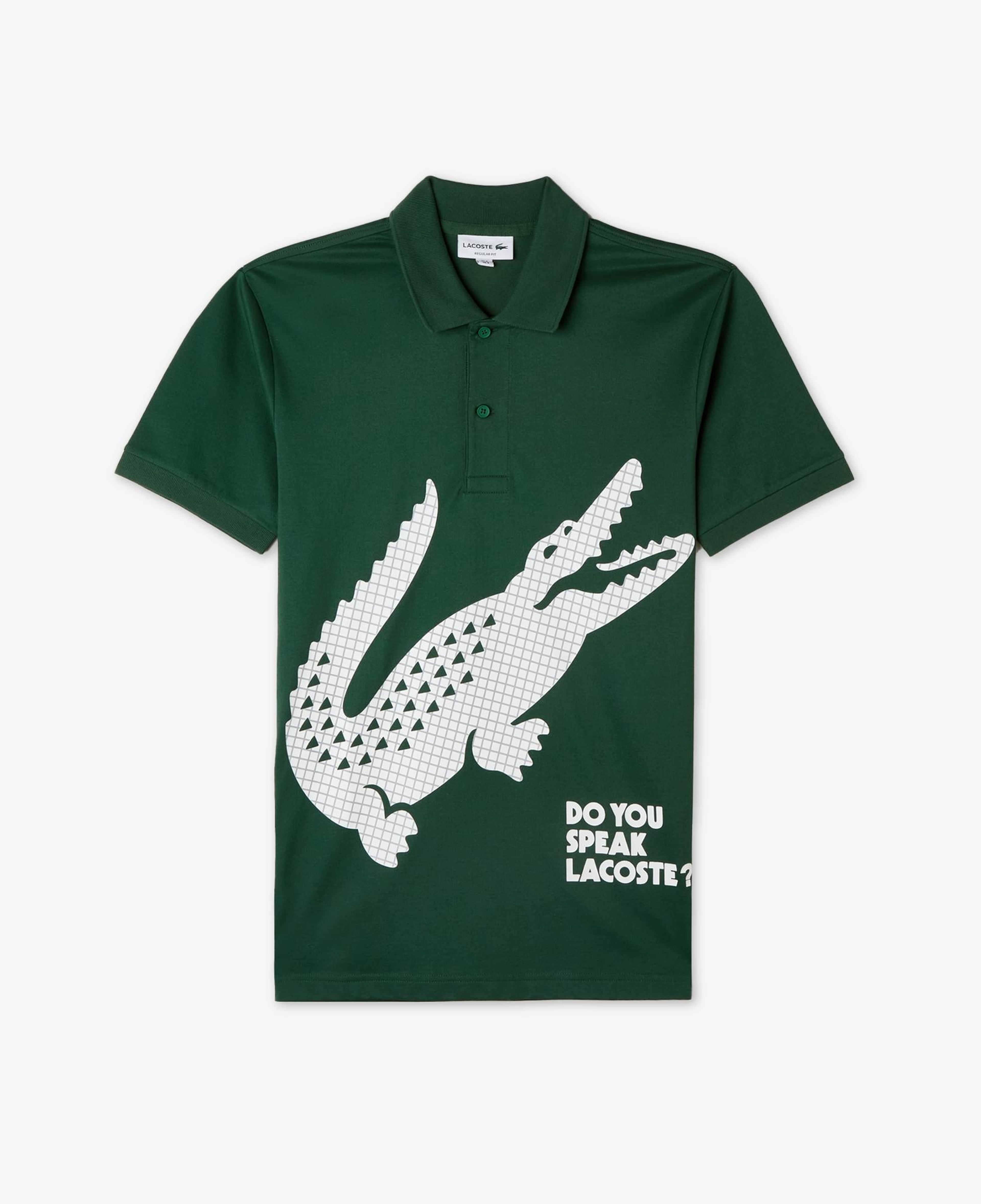 Erkek Regular Fit Baskılı Yeşil Polo