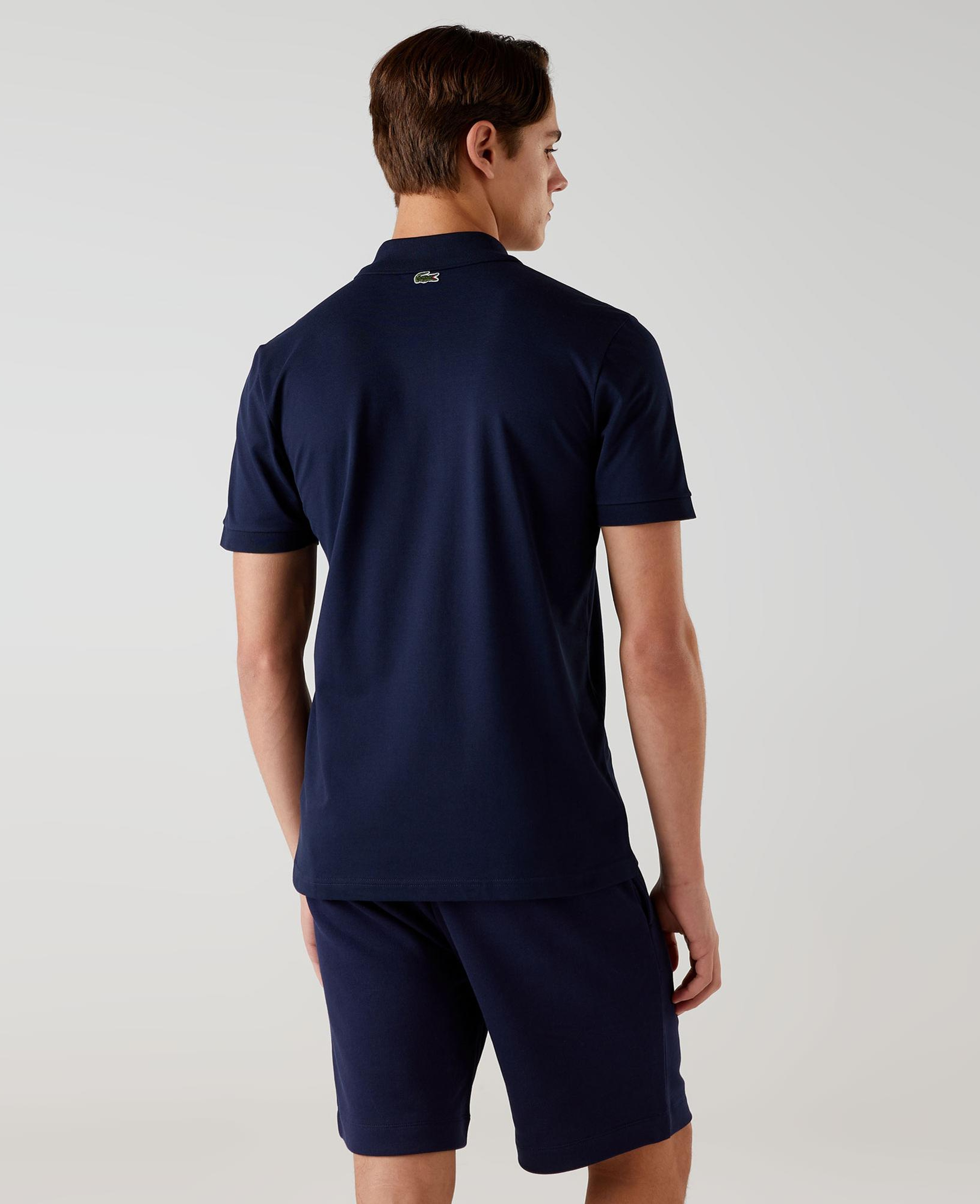 Erkek Regular Fit Baskılı Lacivert Polo