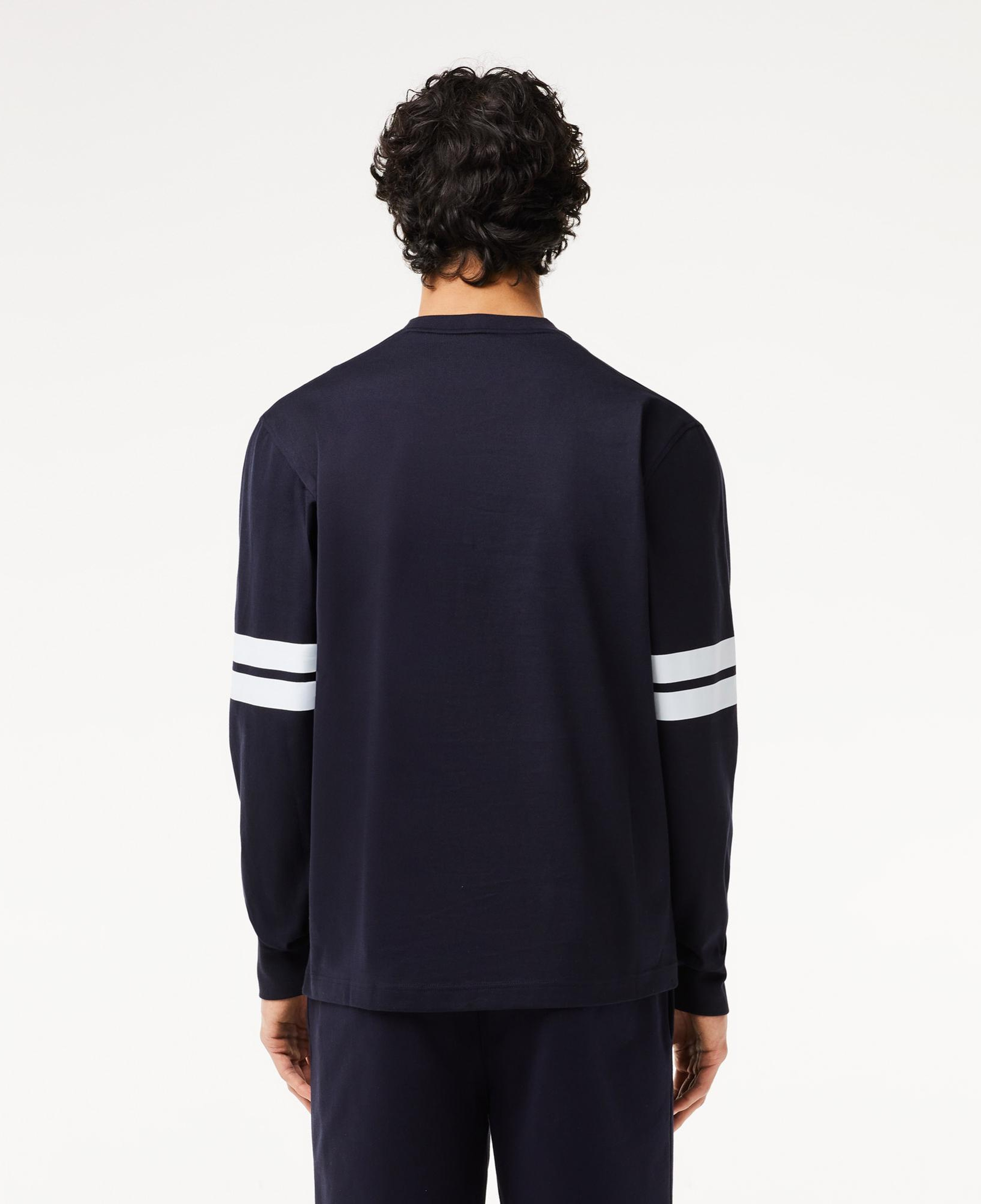 Erkek Classic Fit Uzun Kollu Bisiklet Yaka Baskılı Siyah Sweatshirt