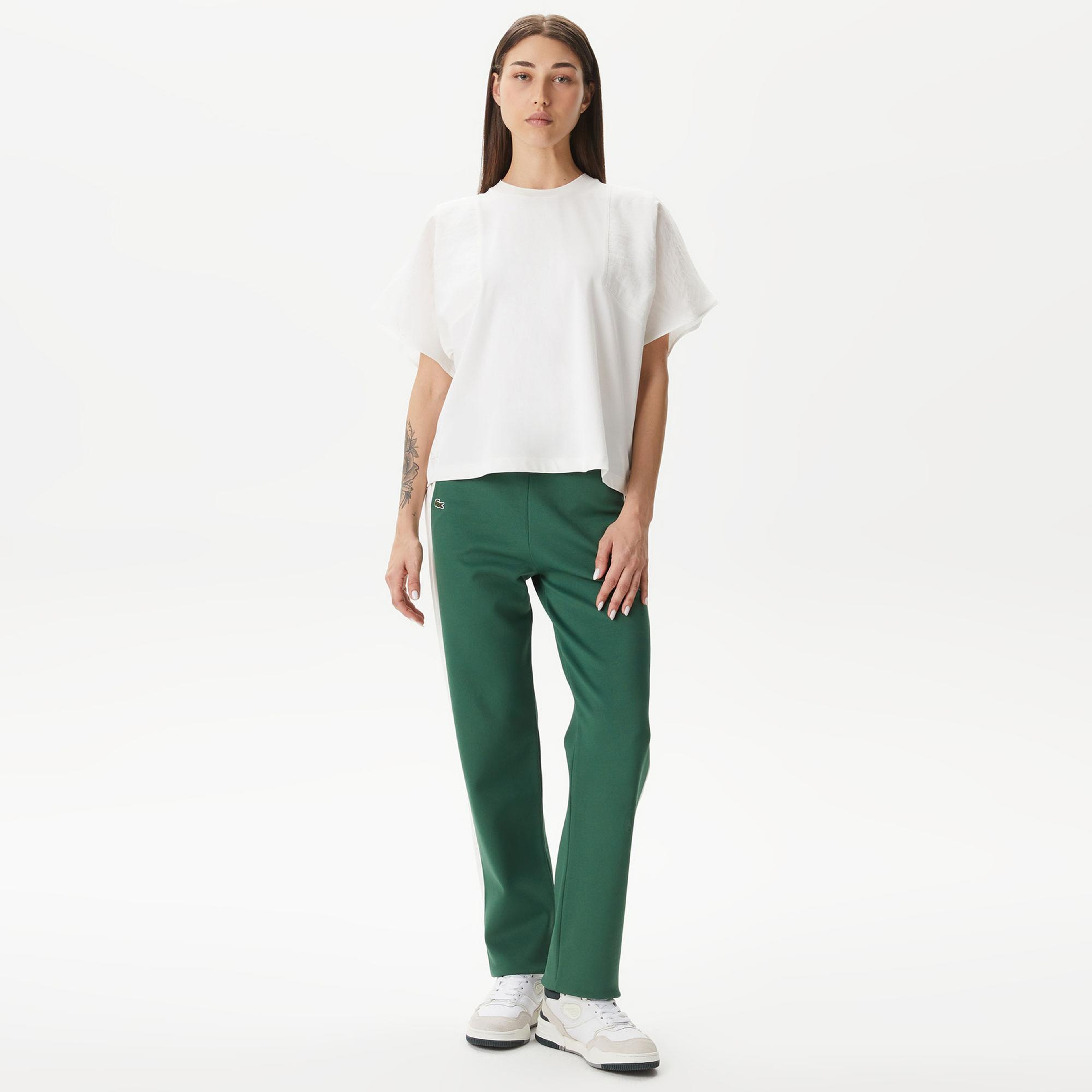 Kadın Loose Fit Bisiklet Yaka Beyaz T-Shirt