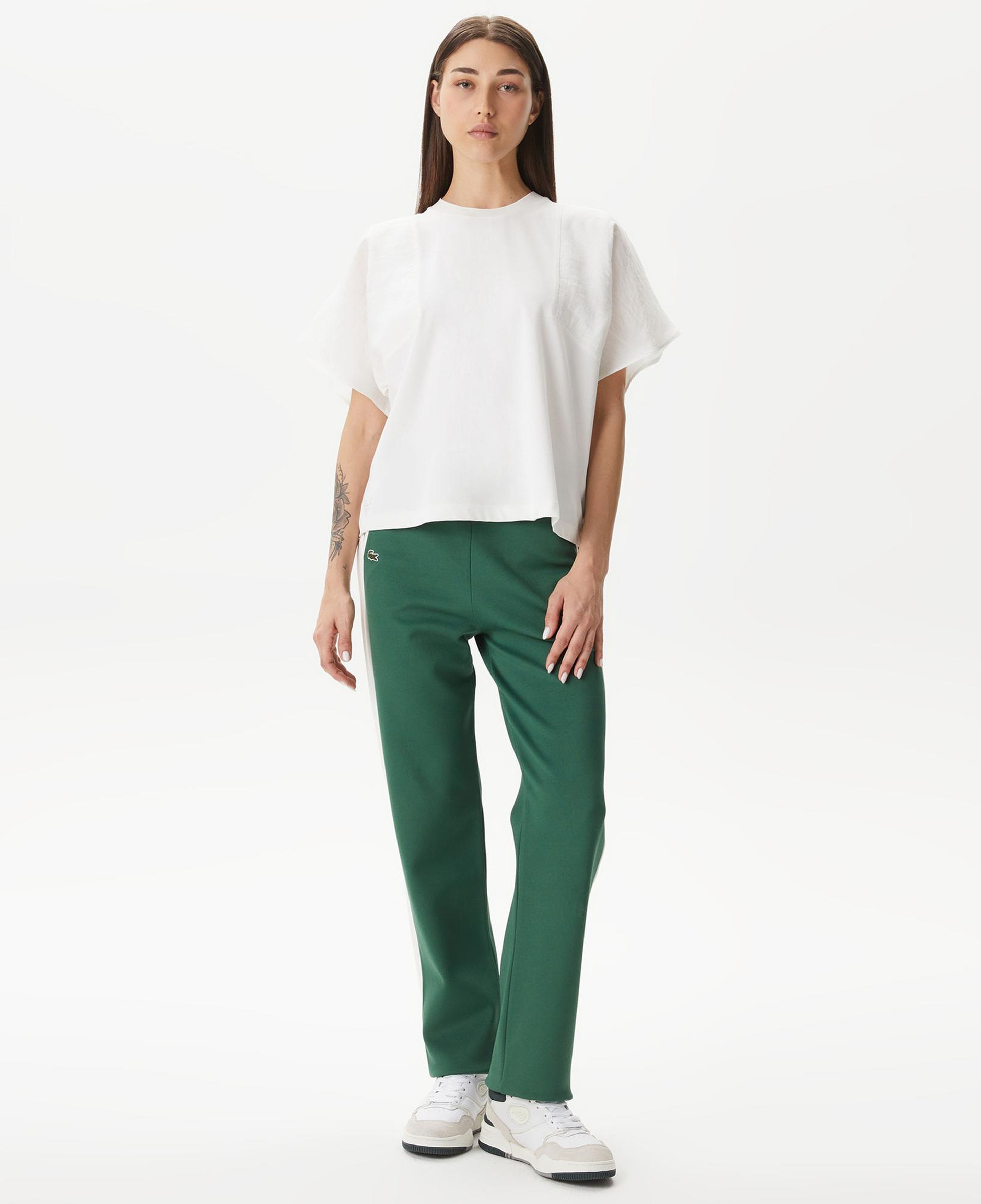 Kadın Loose Fit Bisiklet Yaka Beyaz T-Shirt