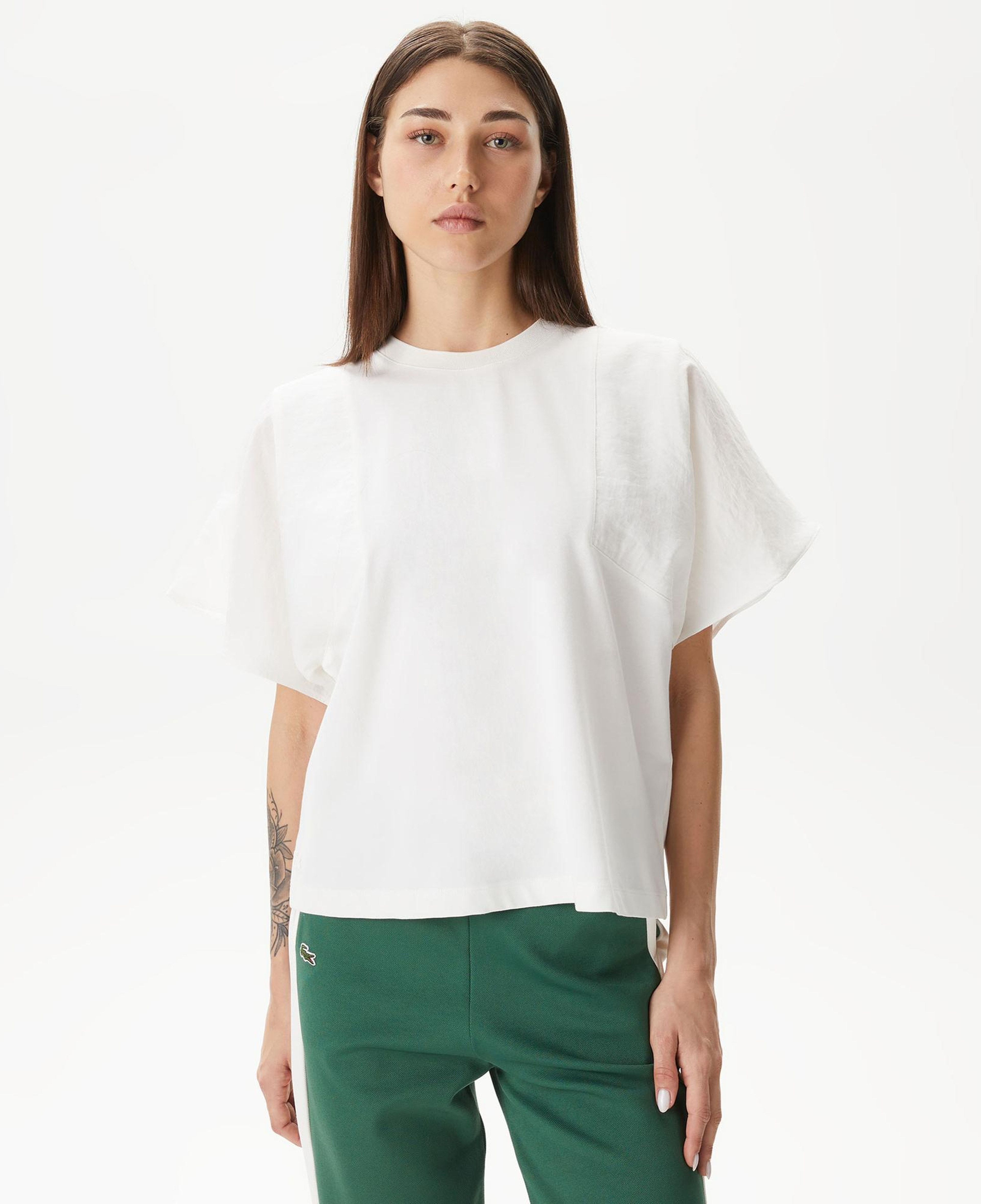 Kadın Loose Fit Bisiklet Yaka Beyaz T-Shirt